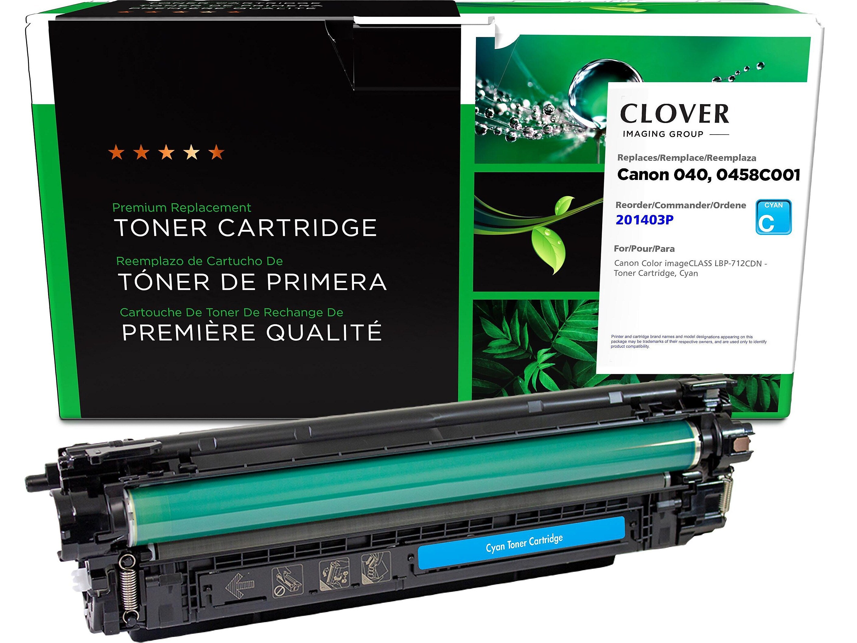 Clover Imaging Group Remanufactured Cyan Standard Yield Toner Cartridge Replacement for Canon 040