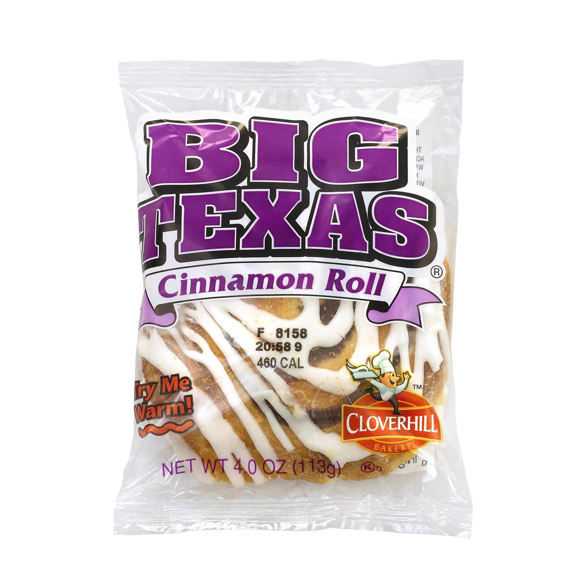 Cloverhill Big Texas Cinnamon Rolls, 4 oz., 12/Pack