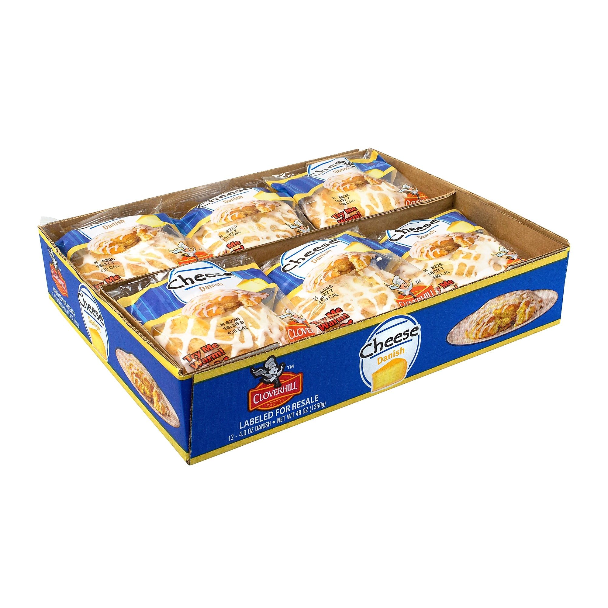 Cloverhill Original Cheese Danish, 12/Pack