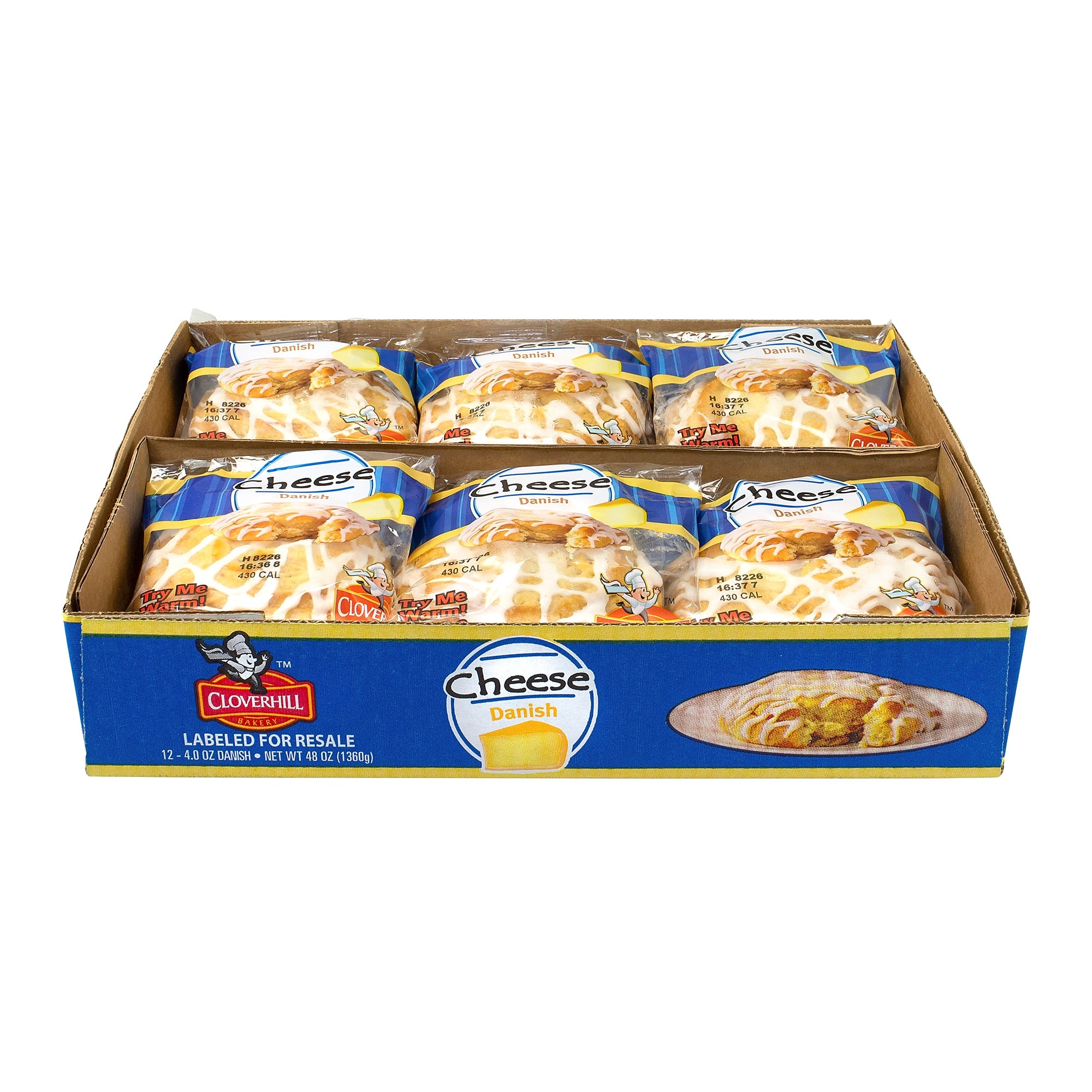 Cloverhill Original Cheese Danish, 12/Pack