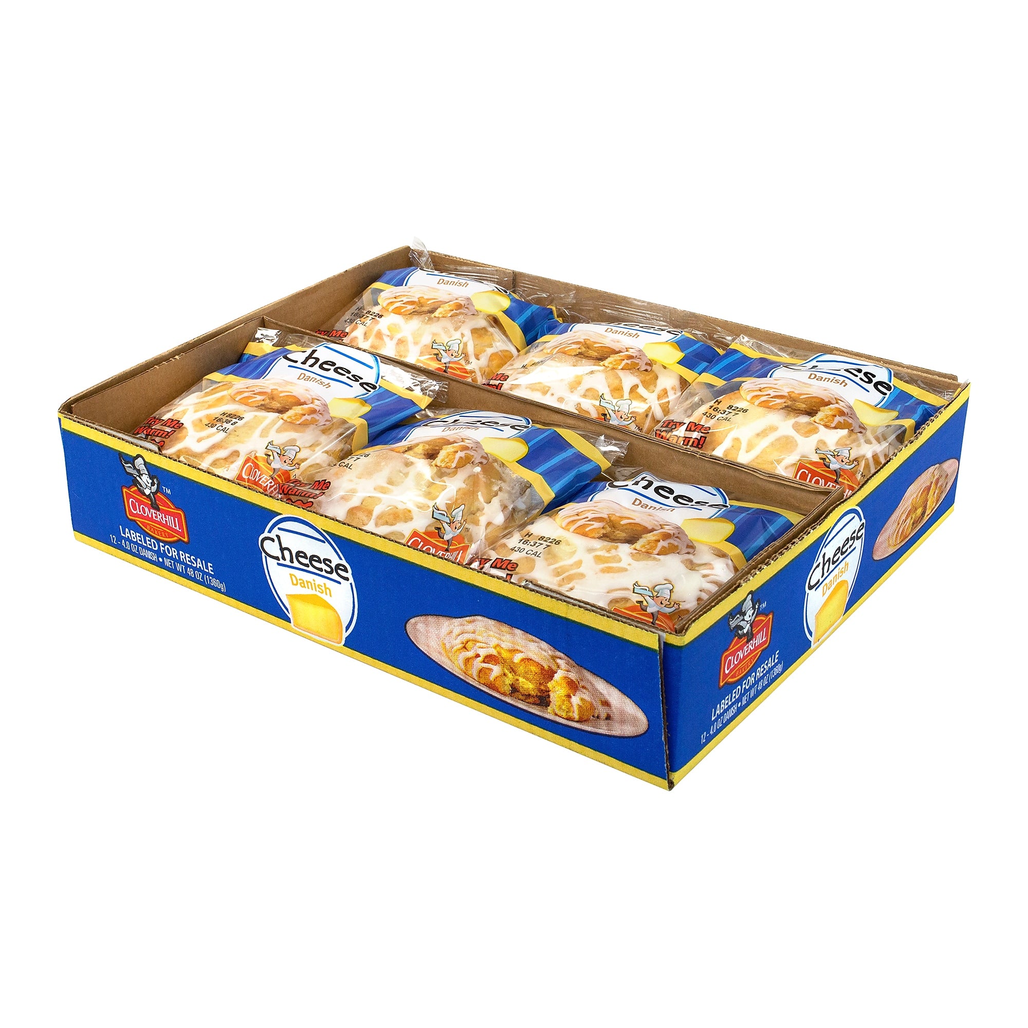 Cloverhill Original Cheese Danish, 12/Pack