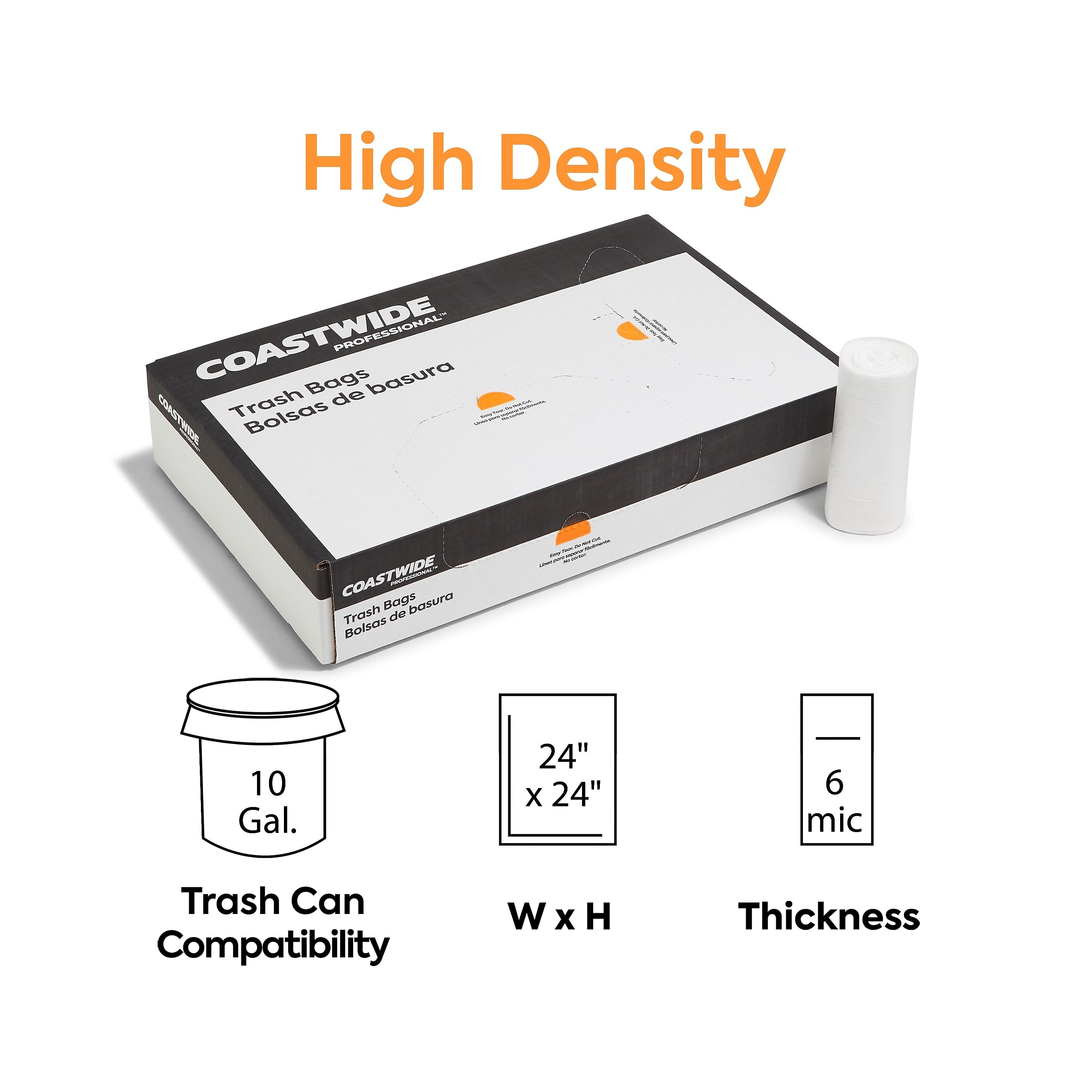 Coastwide Professional™ 10 Gallon Trash Bag, 24