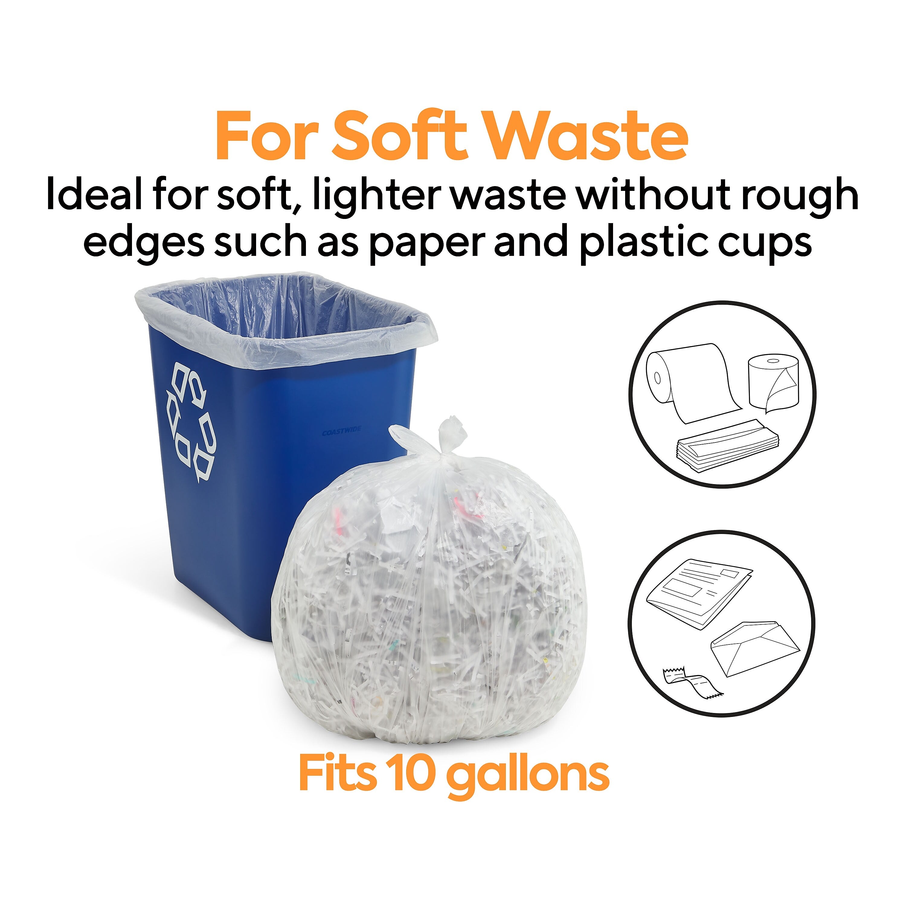 Coastwide Professional™ 10 Gallon Trash Bag, 24