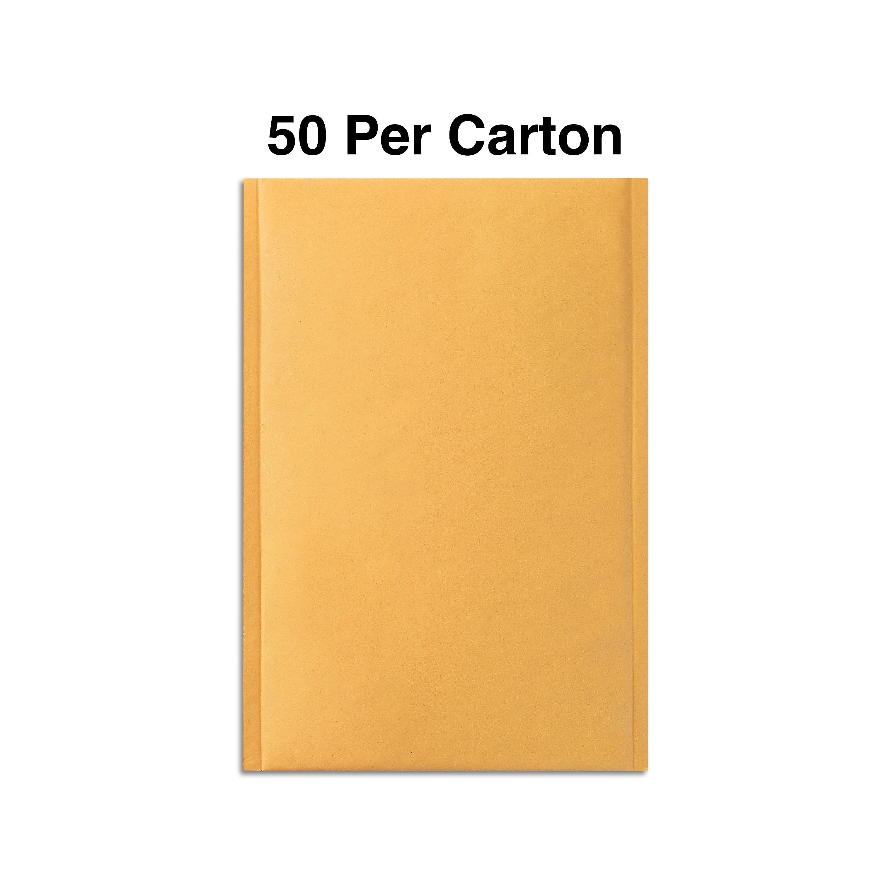 Coastwide Professional™ 13.13" x 17.75" Self-Sealing Bubble Mailer, #6, Kraft, 50/Carton