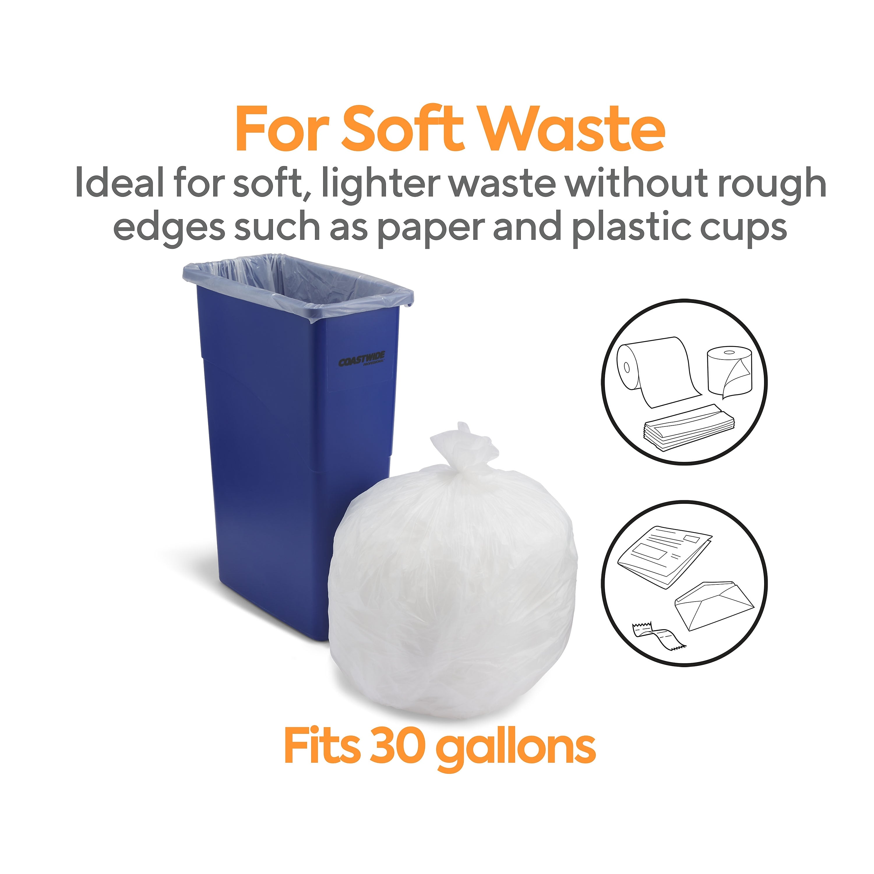 Coastwide Professional™ 20-30 Gallon Trash Bag, 30