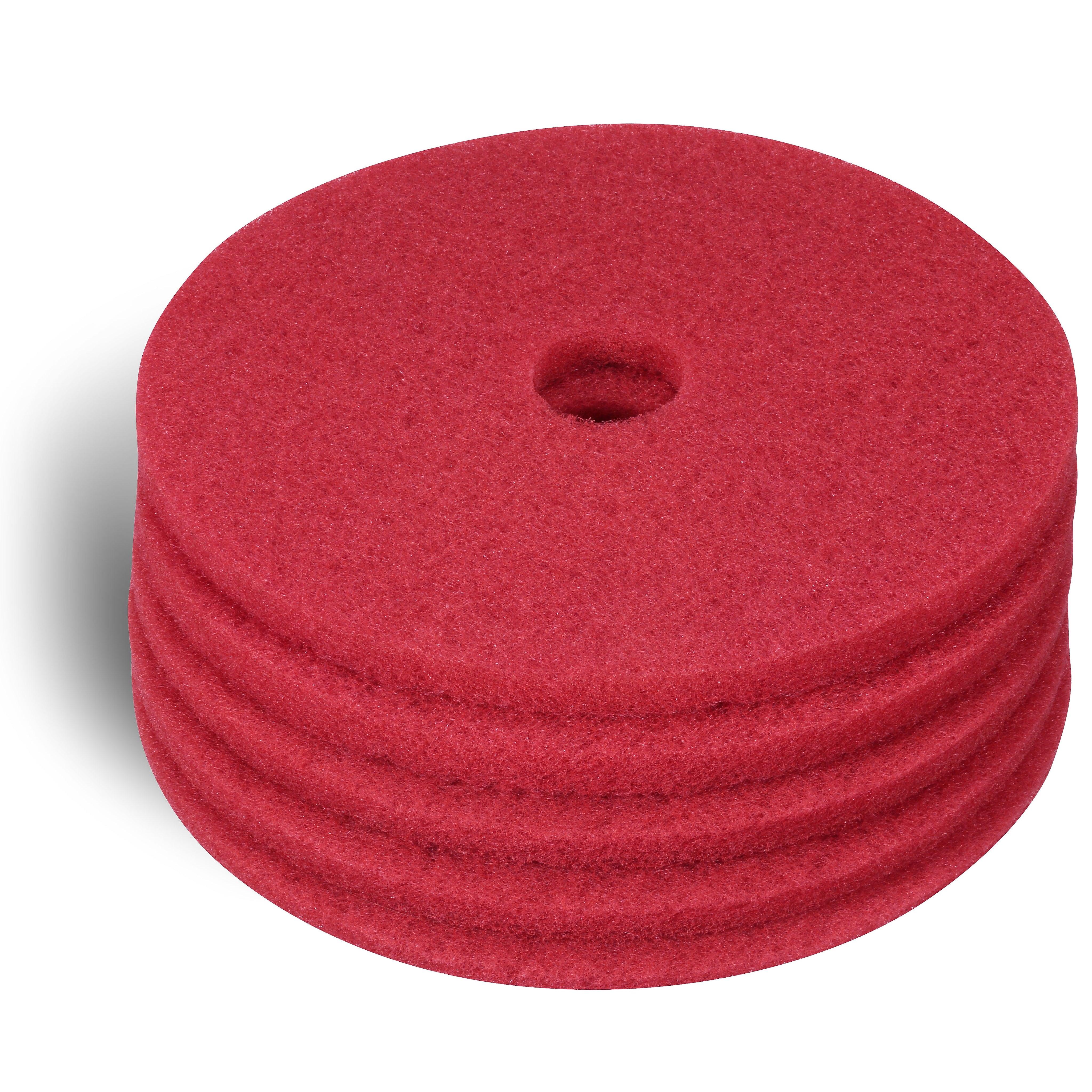 Coastwide Professional 20" Buffing Pad, Red, 5/Carton