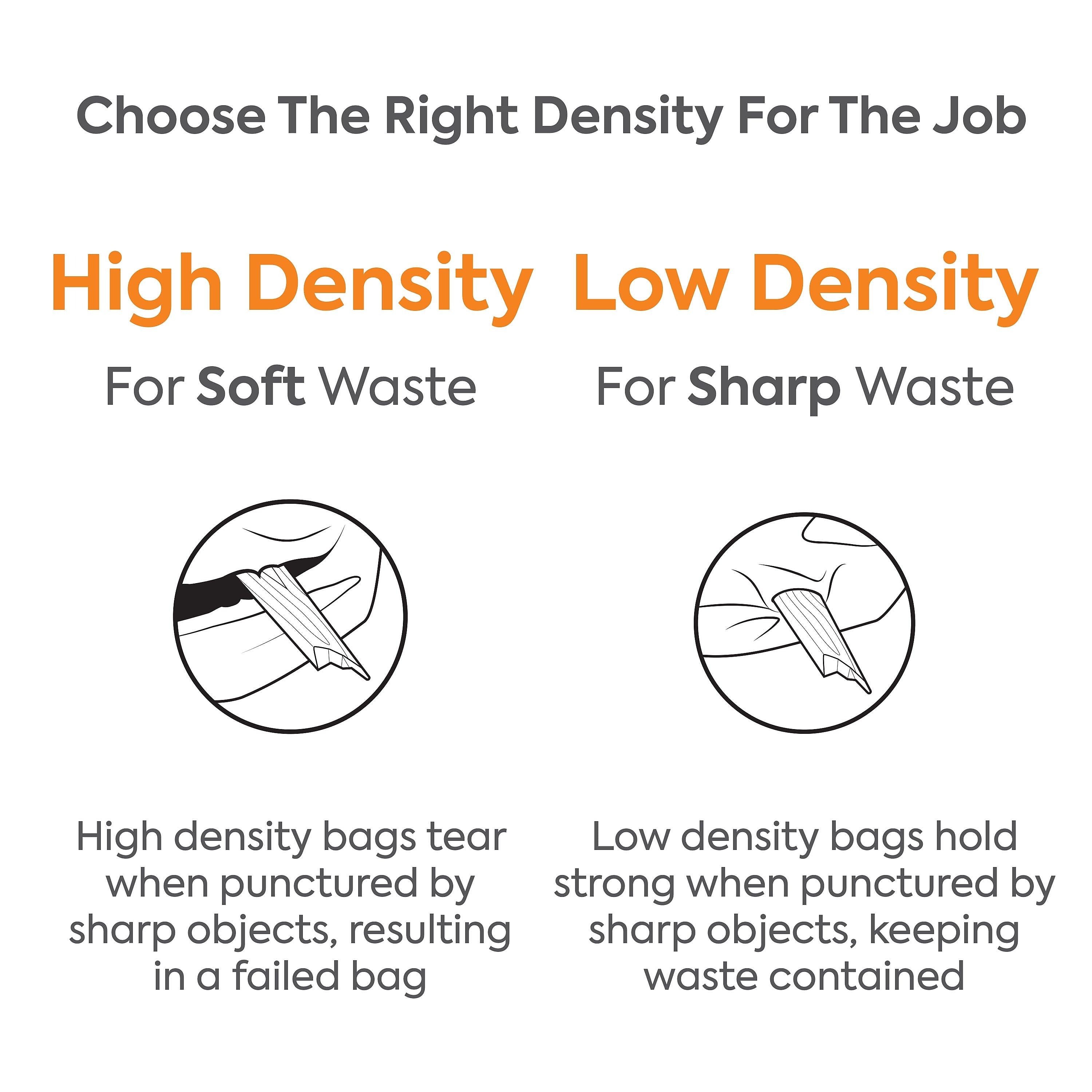 Coastwide Professional™ 33 Gal. Trash Bags, High Density, 14 Mic., Blue, 25 Bags/Roll, 10 Rolls