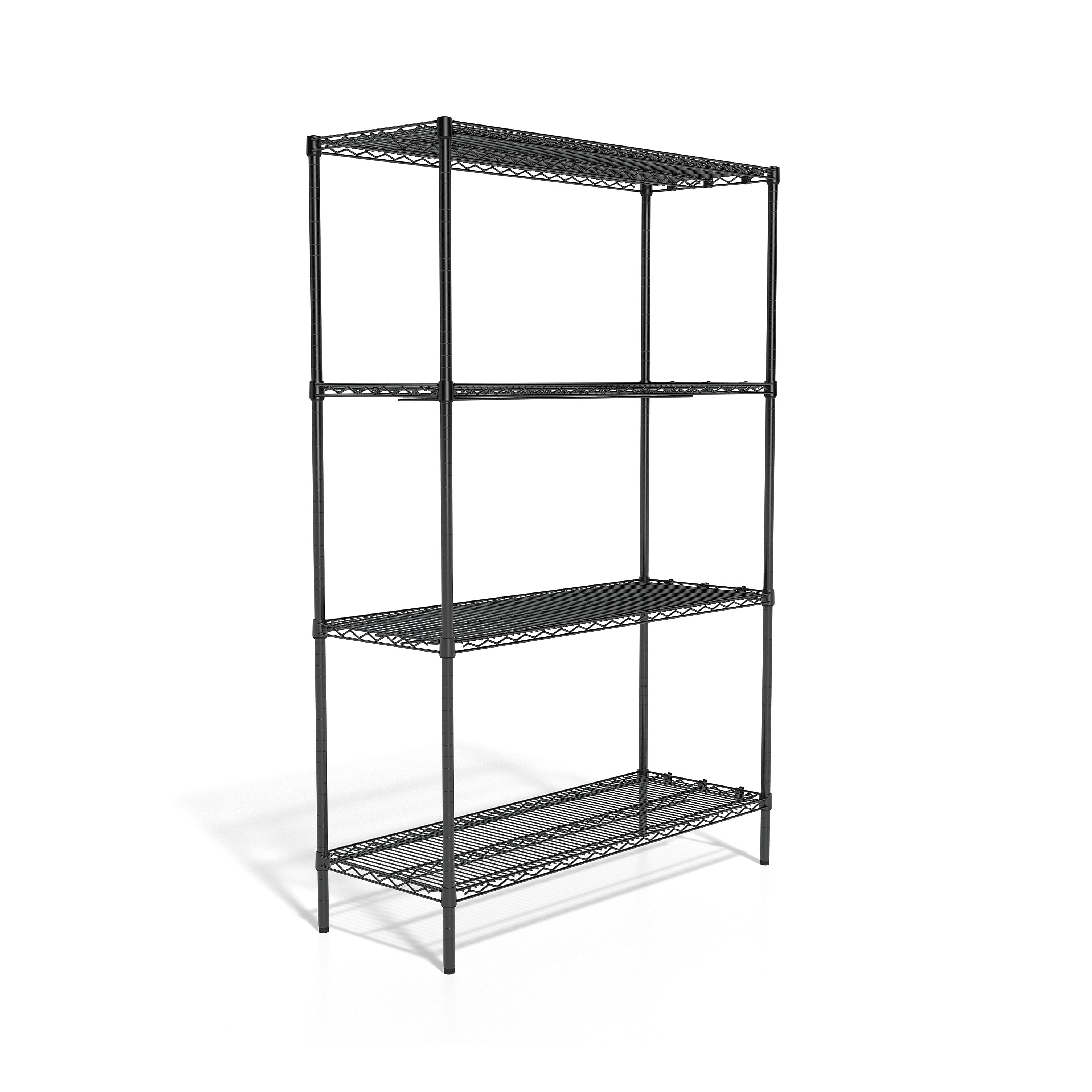 Coastwide Professional™ 4-Shelf Wire Unit, 48"W, Black