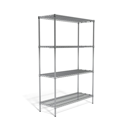 Coastwide Professional™ 4-Shelf Wire Unit, 48"W, Chrome