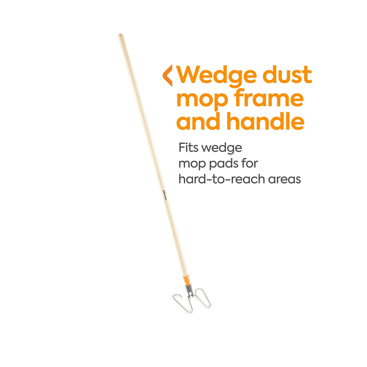 Coastwide Professional™ 53" Wedge Dust Mop Frame and Handle, Wood