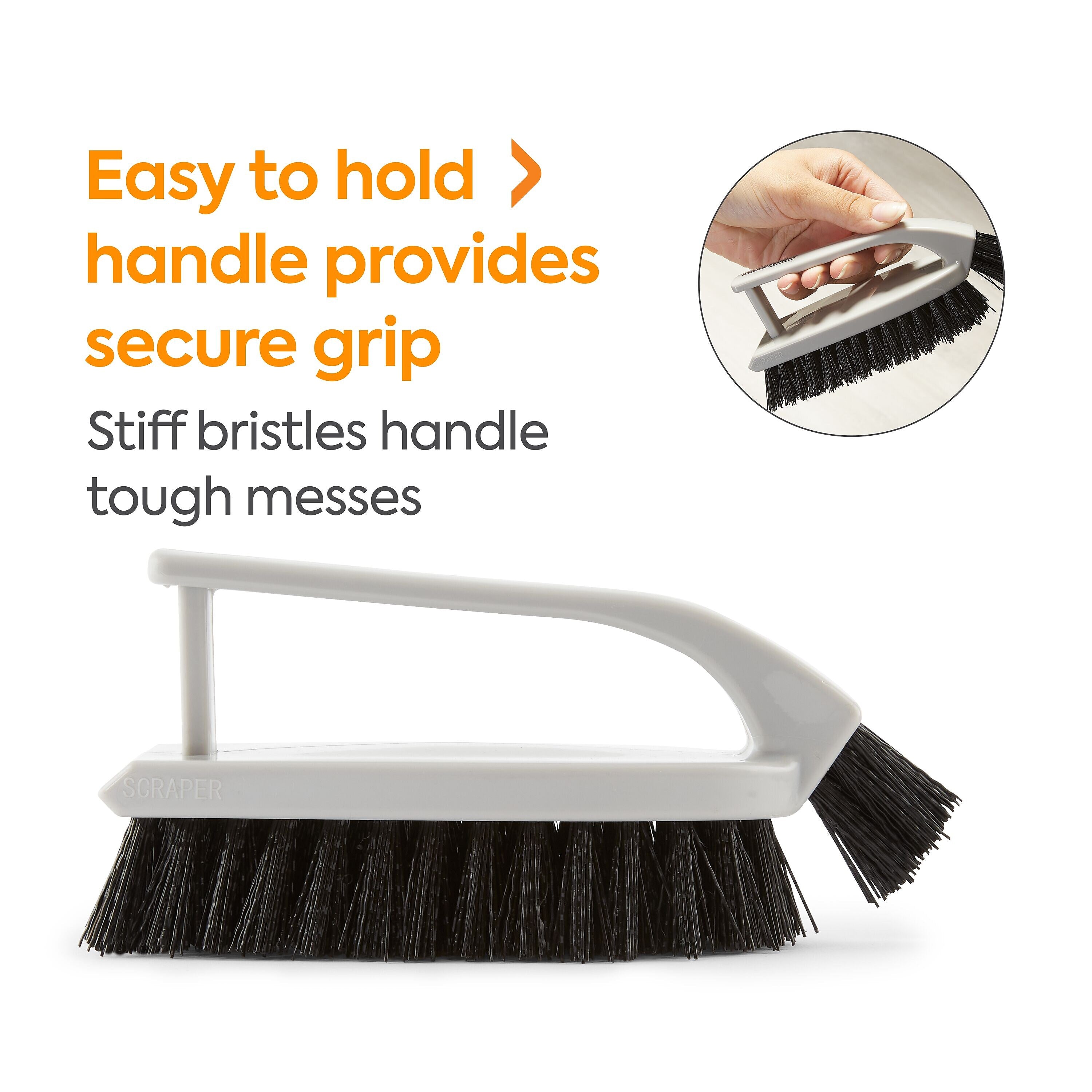 Coastwide Professional™ 6" Scrub Brush, Gray