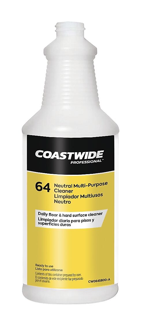 Coastwide Professional™ 64 Neutral Multi-Purpose 32 Oz. Spray Bottle, Yellow