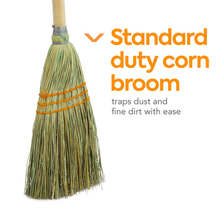 Coastwide Professional™ 8" Standard Corn Broom, Natural