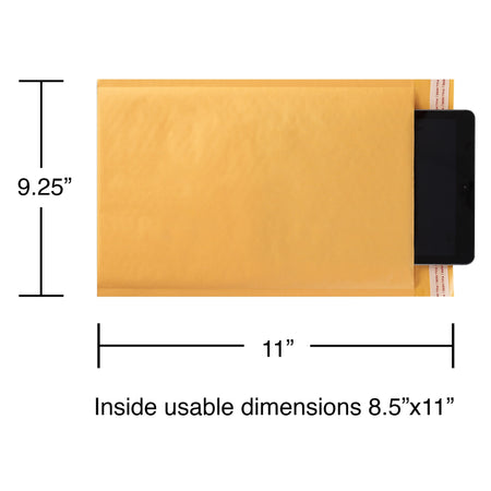 Coastwide Professional™ 9.25" x 11" Self-Sealing Bubble Mailer, #2, Kraft, 100/Carton