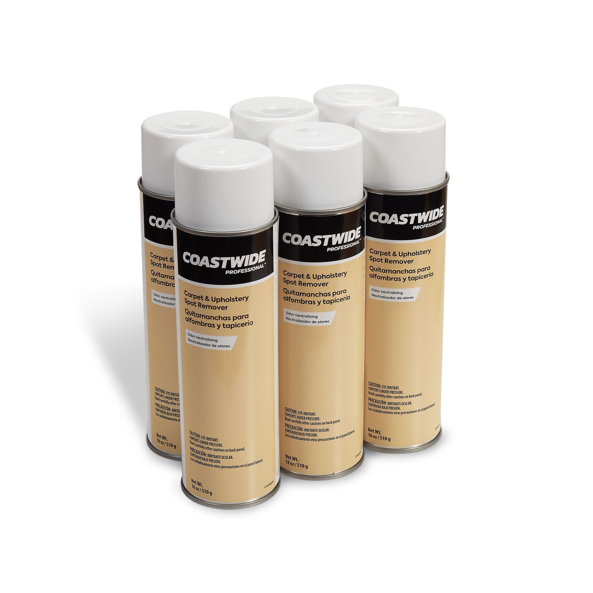 Coastwide Professional™ Carpet and Upholstery Spot Remover, Fresh Linen Scent, 18 Oz., 6/Carton