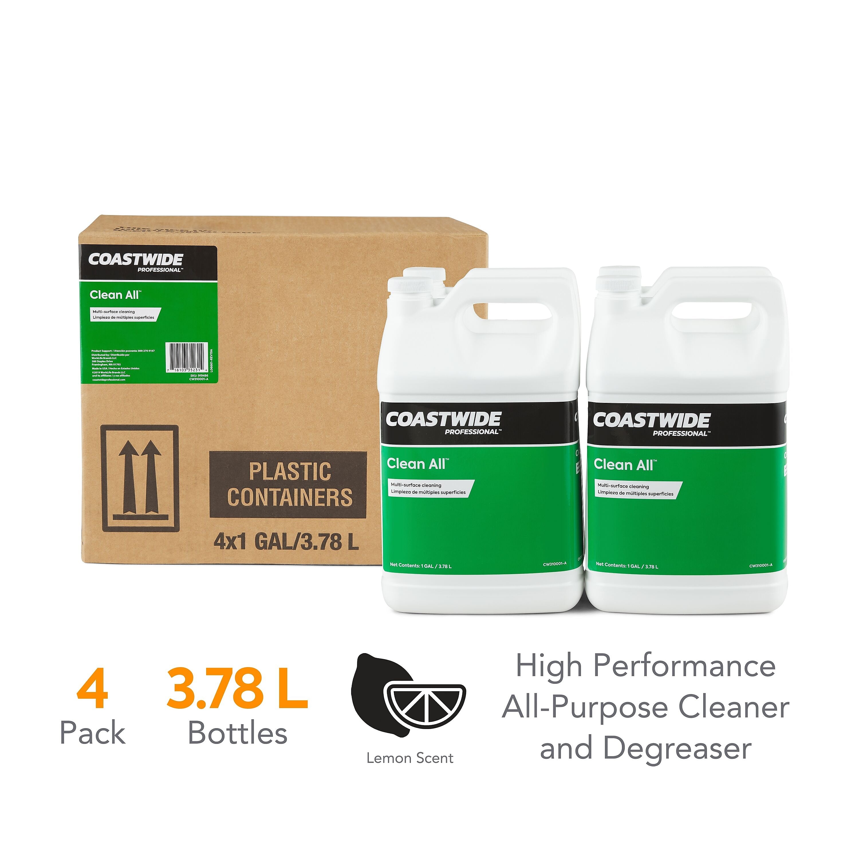 Coastwide Professional Degreaser Clean All, 3.78L, 4/CT