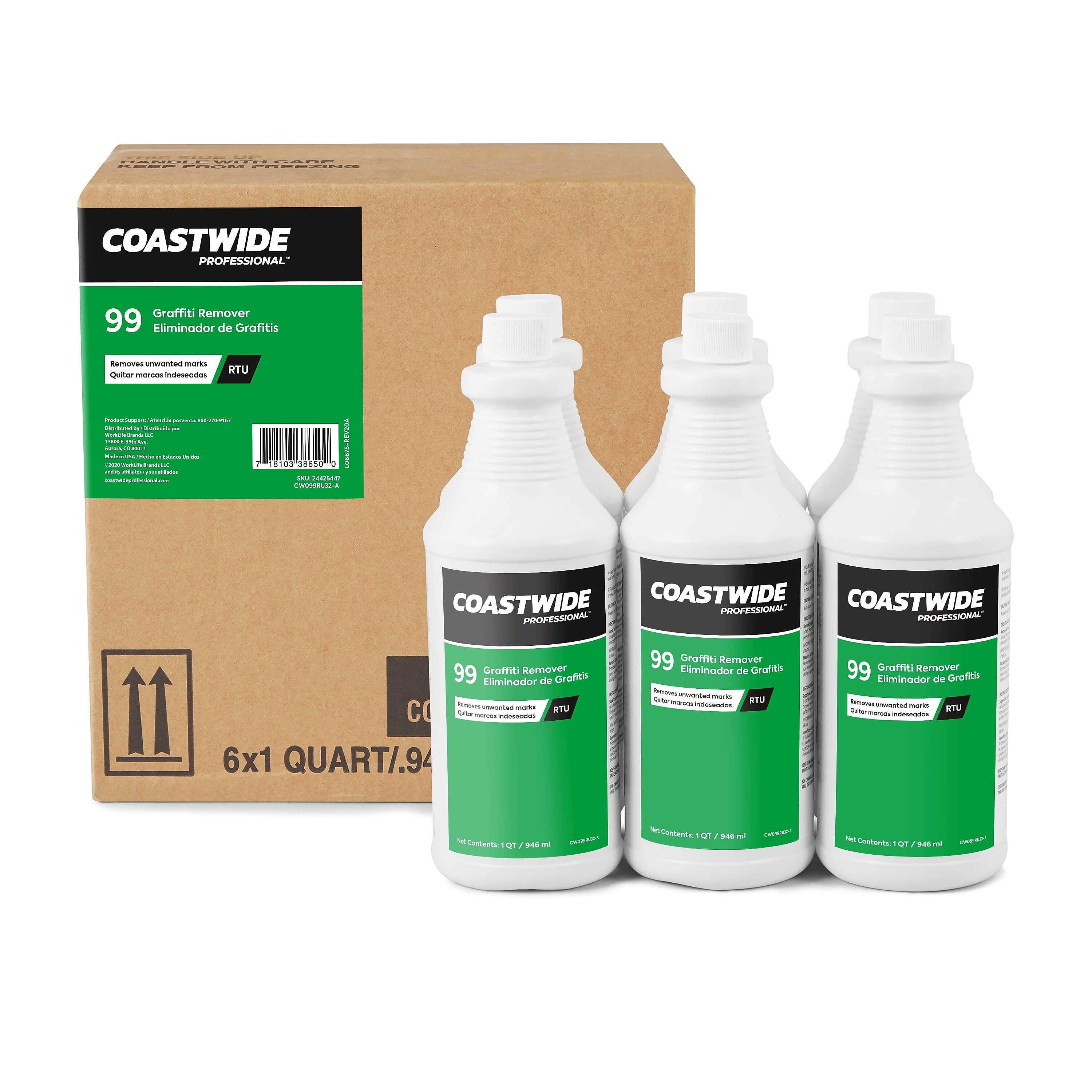 Coastwide Professional Degreaser Graffiti Remover 99, 0.95L, 6/Carton