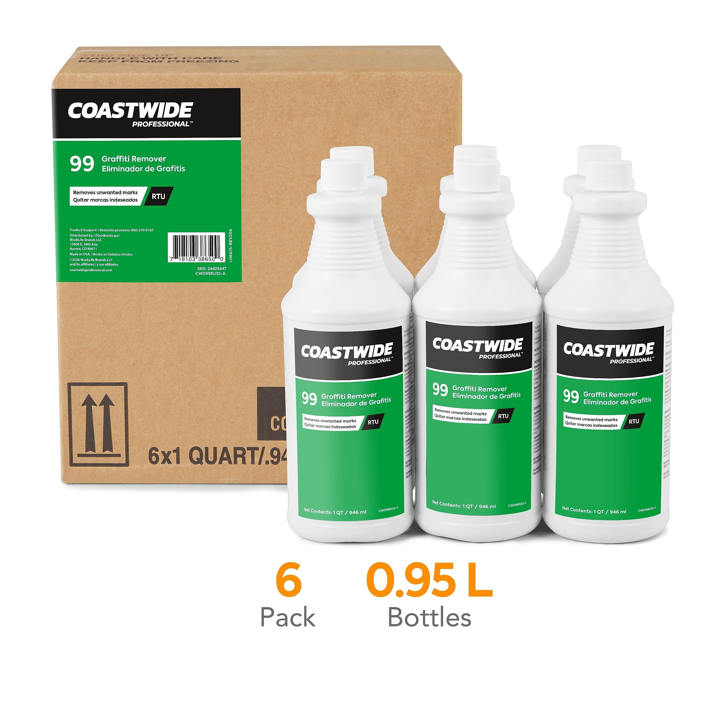 Coastwide Professional Degreaser Graffiti Remover 99, 0.95L, 6/Carton