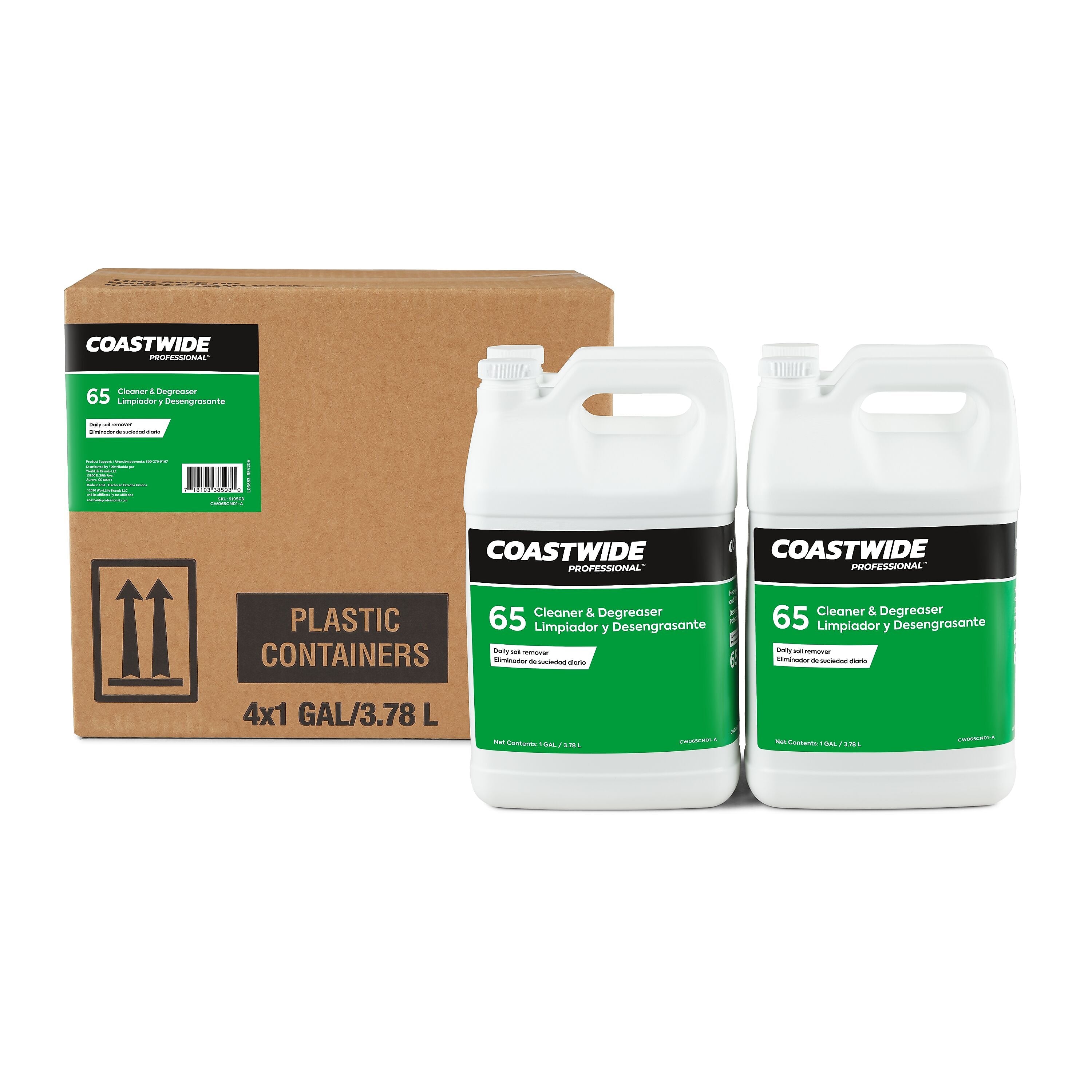 Coastwide Professional Degreaser Heavy Duty Cleaner 65, 3.78L, 4/Carton