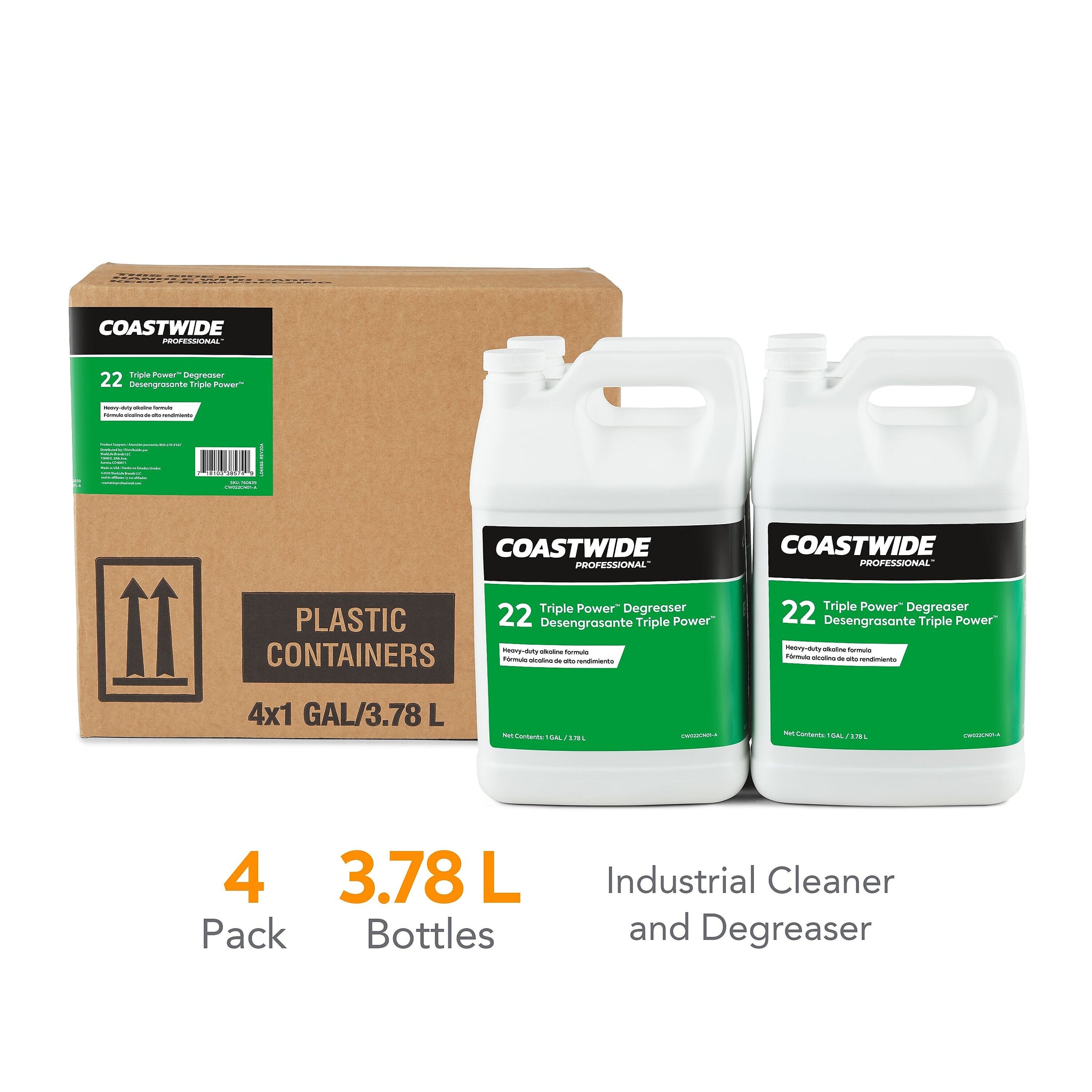 Coastwide Professional Degreaser Triple Power, 3.78L, 4/Carton