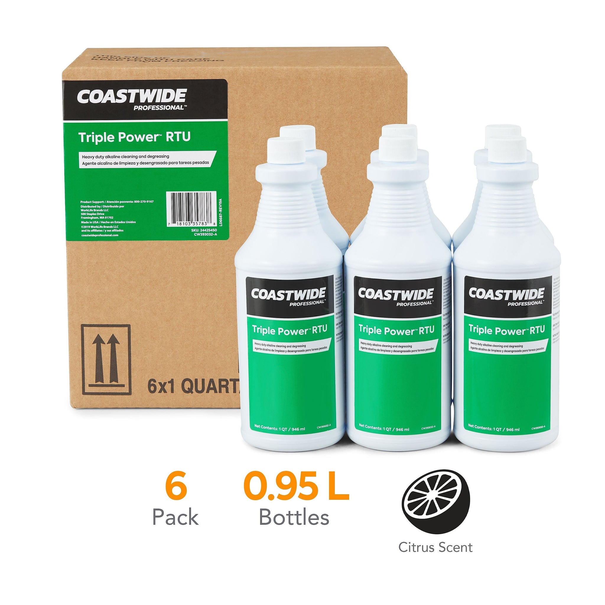 Coastwide Professional Degreaser Triple Power RTU, 0.95L, 6/Carton