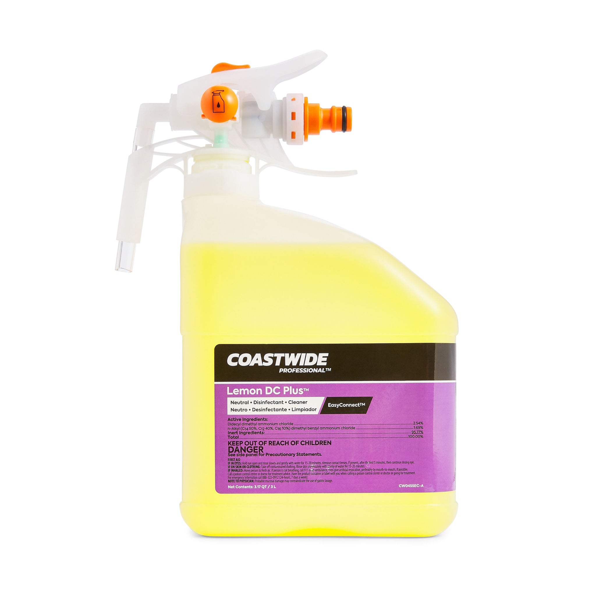 Coastwide Professional™ Disinfectant Lemon DC Plus Concentrate for EasyConnect, 3L, 2/Pack
