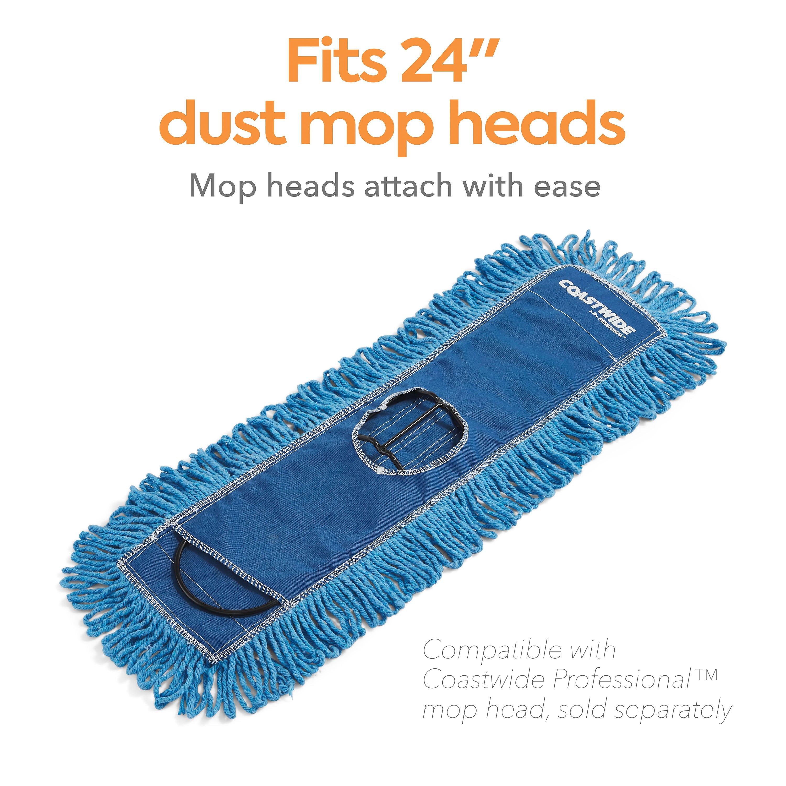 Coastwide Professional™ Dust Mop Frame, 24" x 5", Black