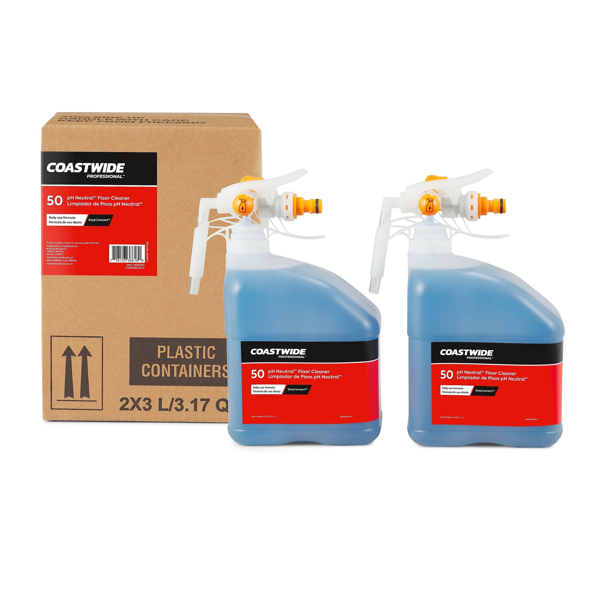 Coastwide Professional Floor Cleaner pH Neutral Concentrate for EasyConnect, 3L, 2/Carton