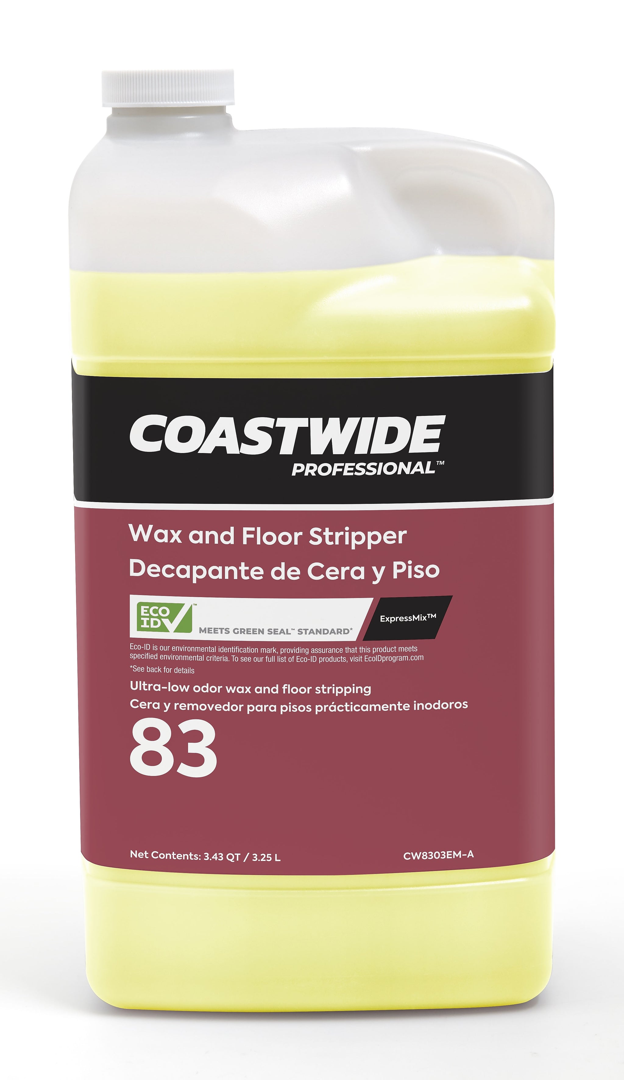 Coastwide Professional™ Floor Stripper Wax and Finish Remover 83 Concentrate for ExpressMix, 3.25L, 2/Case