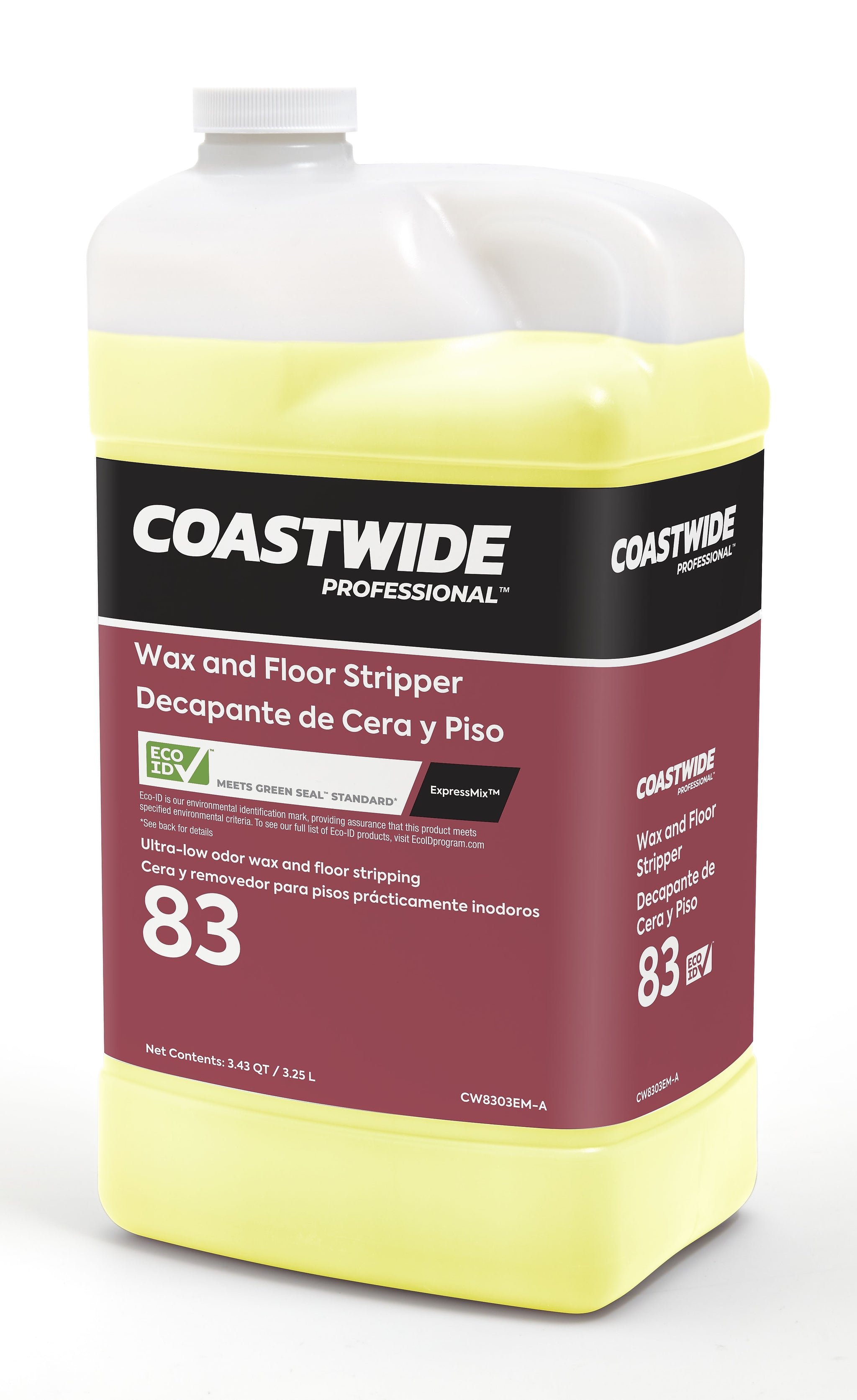 Coastwide Professional™ Floor Stripper Wax and Finish Remover 83 Concentrate for ExpressMix, 3.25L, 2/Case