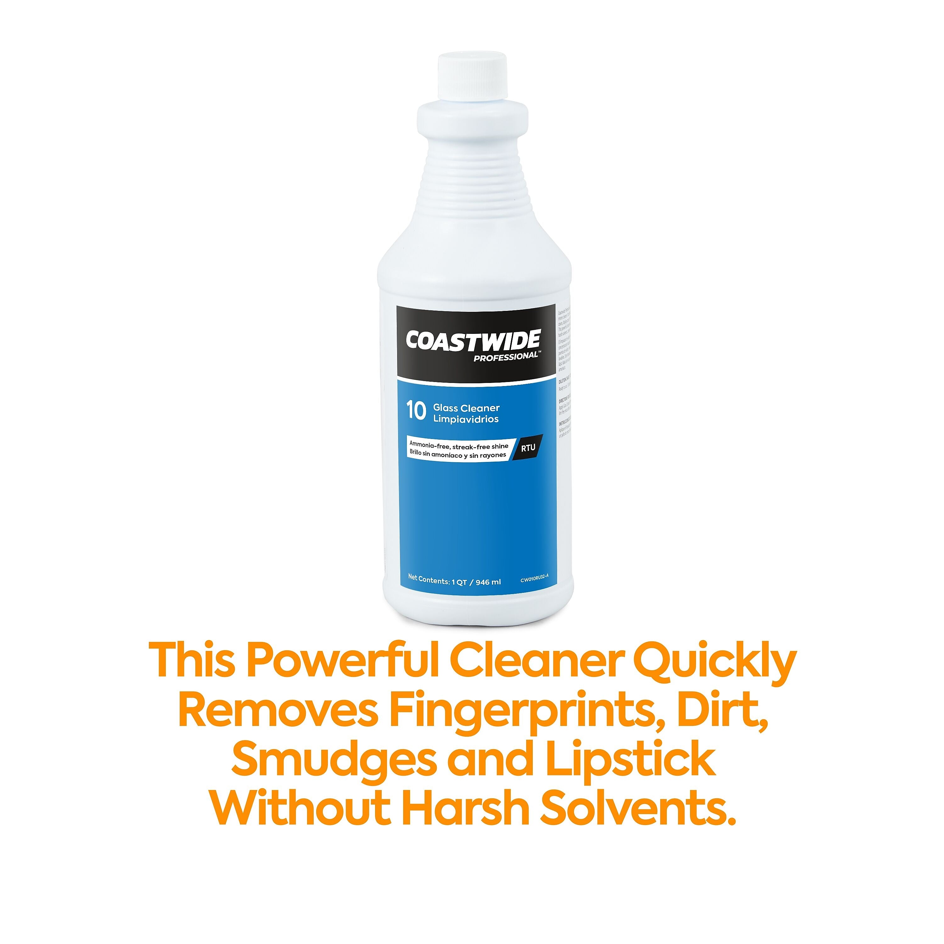 Coastwide Professional Glass Cleaner Ready-To-Use, 0.95L, 6/Carton