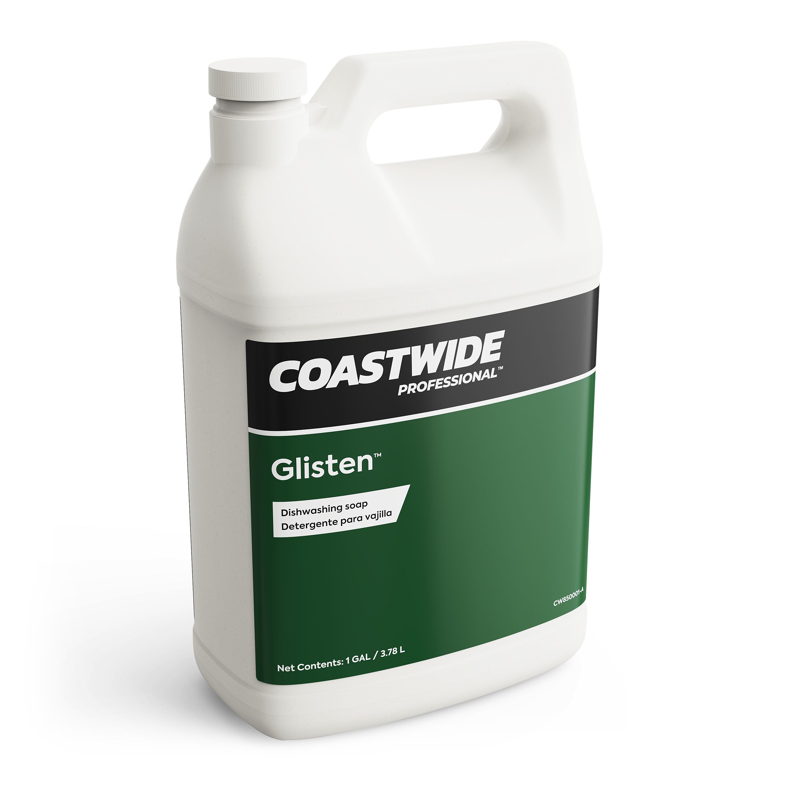 Coastwide Professional™ Glisten Liquid Dish Soap, Lemon, 128 oz., 4/Carton
