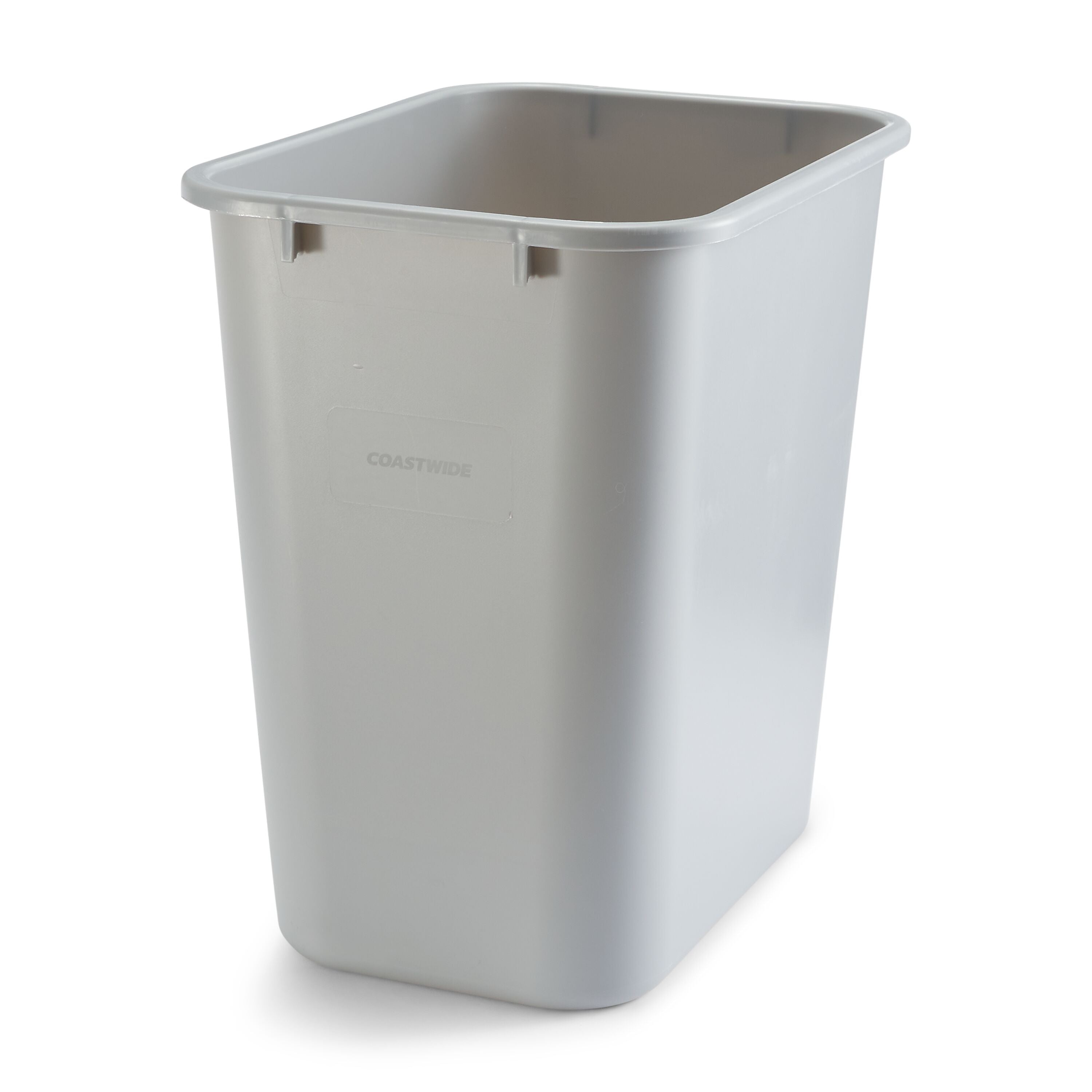 Coastwide Professional™ Indoor Trash Can Without Lid, Gray Soft Molded Plastic, 7 Gallon