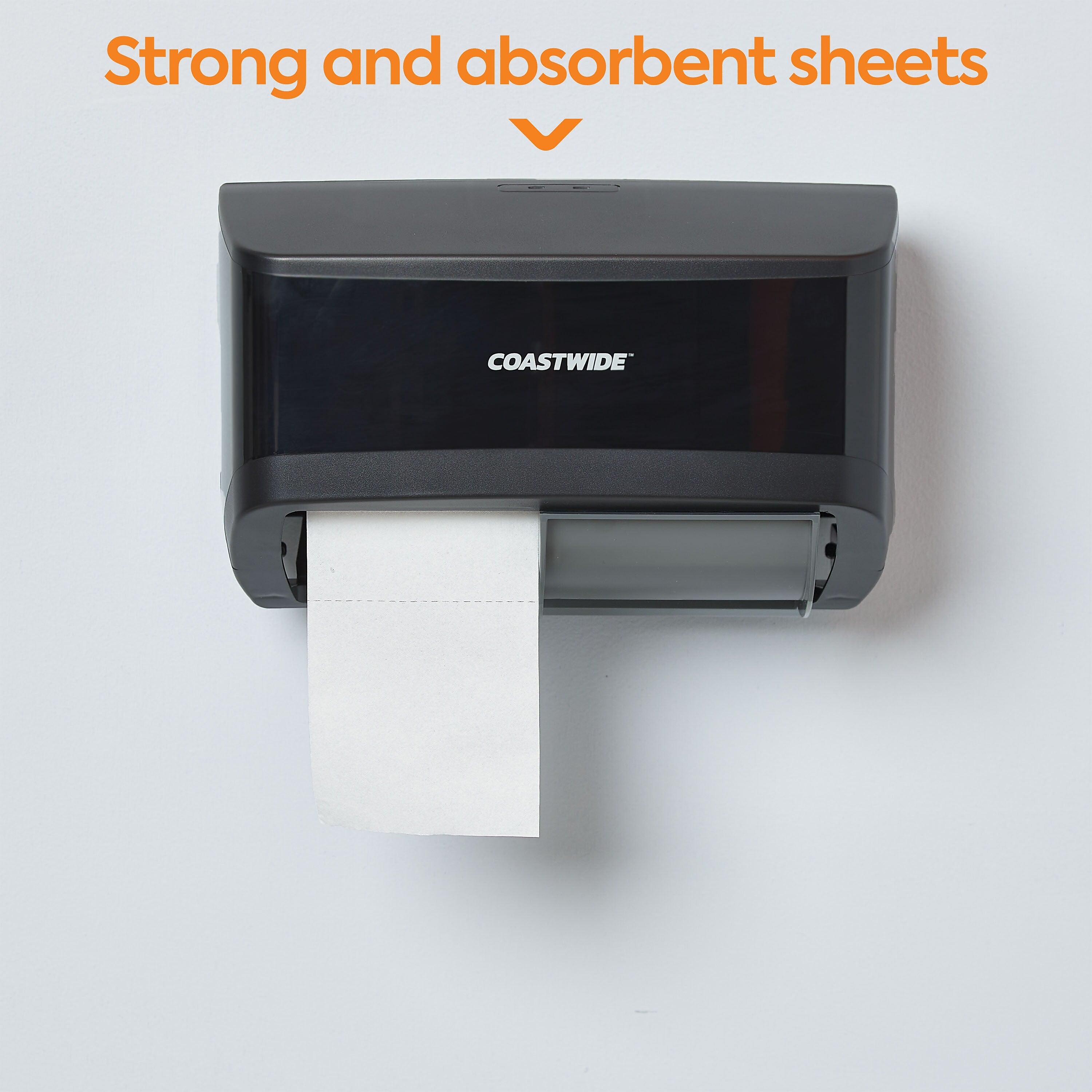 Coastwide Professional™ J-Series 1-Ply Small Core Bath Tissue, White, 3000 Sheets/Roll, 18 Rolls/Carton