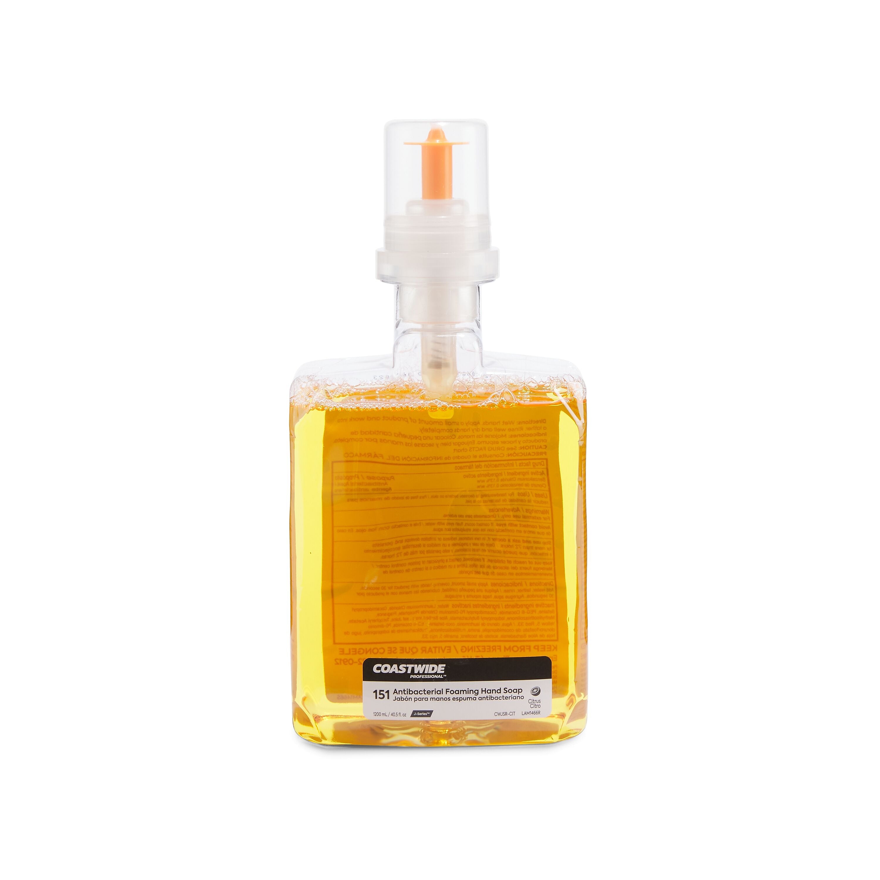 Coastwide Professional™ J-Series Antibacterial Foam Hand Soap, Citrus, 1200 mL, 2/Carton