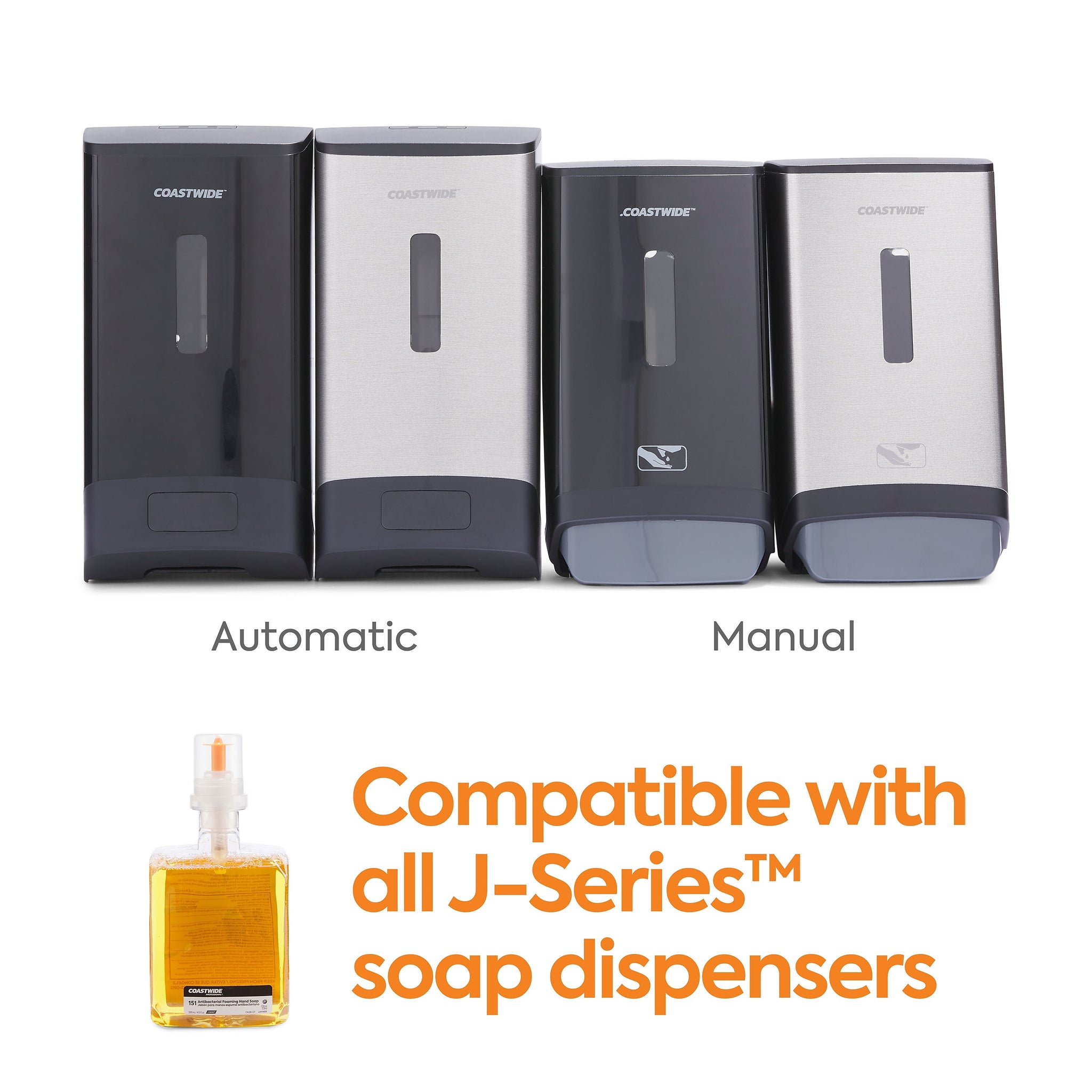 Coastwide Professional™ J-Series Antibacterial Foam Hand Soap, Citrus, 1200 mL, 2/Carton