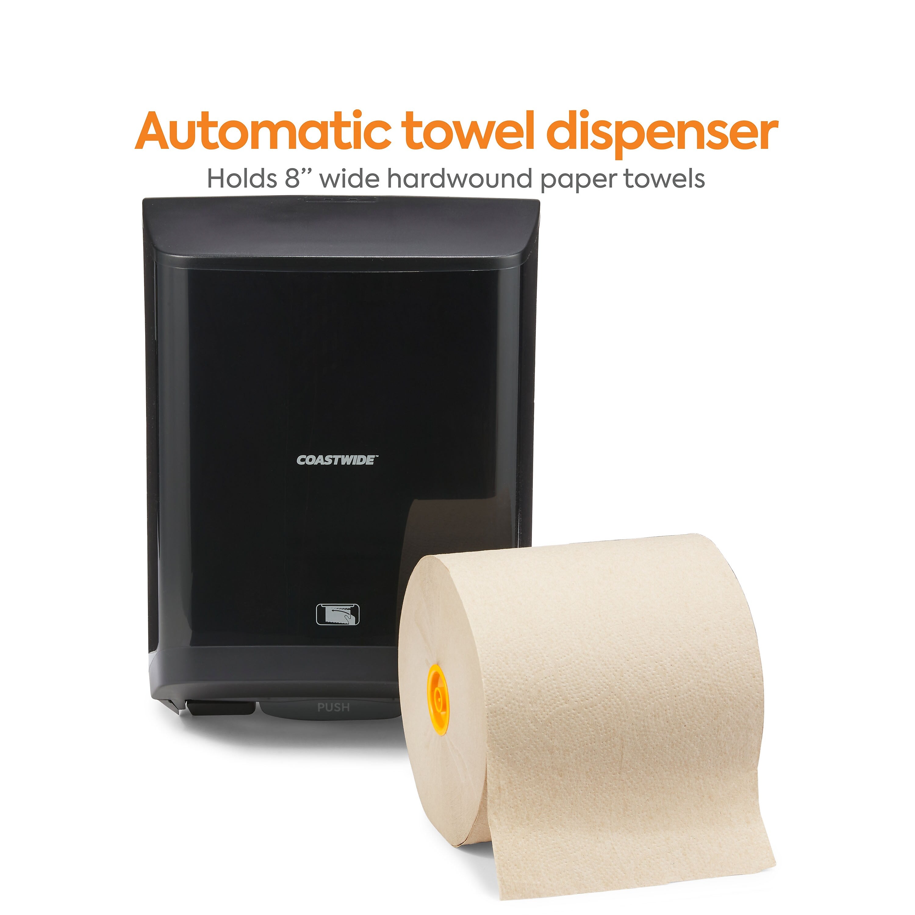 Coastwide Professional J-Series Automatic Hardwound Paper Towel Dispenser, Black