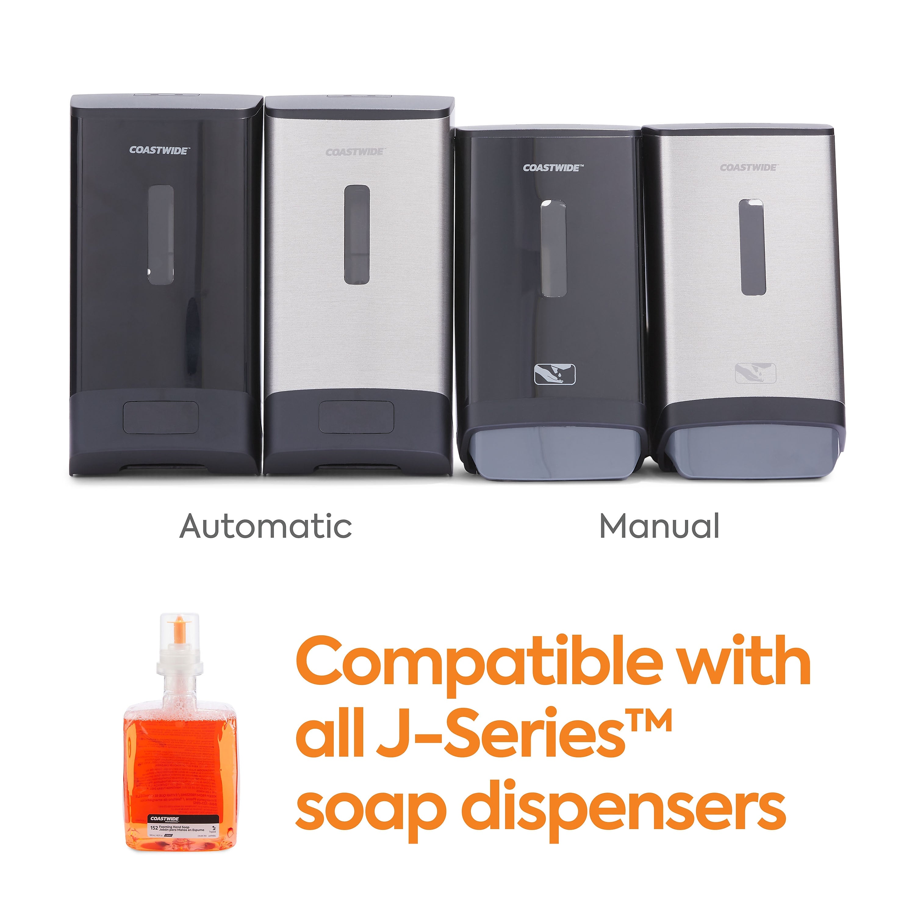 Coastwide Professional™ J-Series Foam Hand Soap, Tropical, 1200 mL, 2/Carton