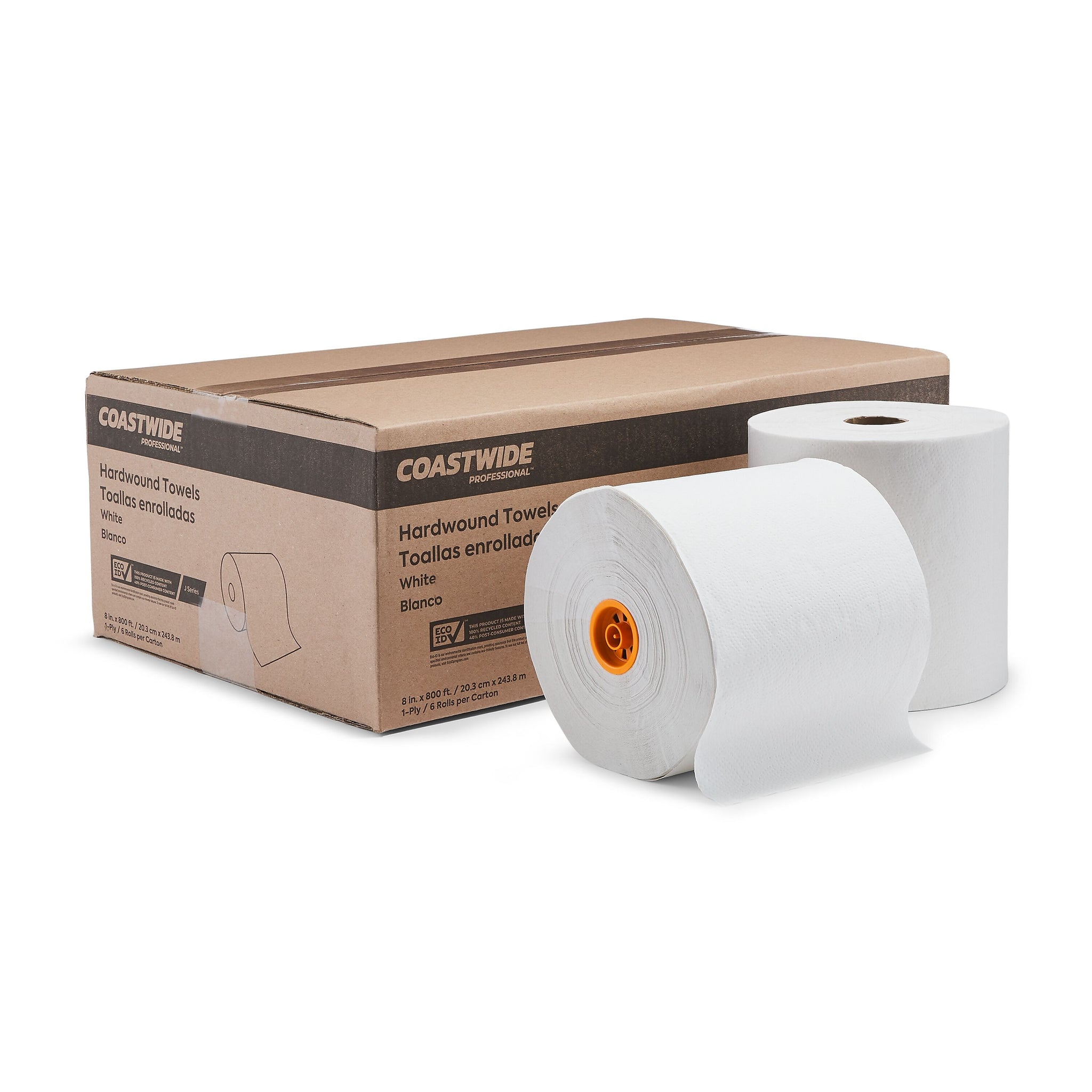 Coastwide Professional™ J-Series Hardwound Paper Towels, 1-ply, 800 ft./Roll, 6 Rolls/Carton