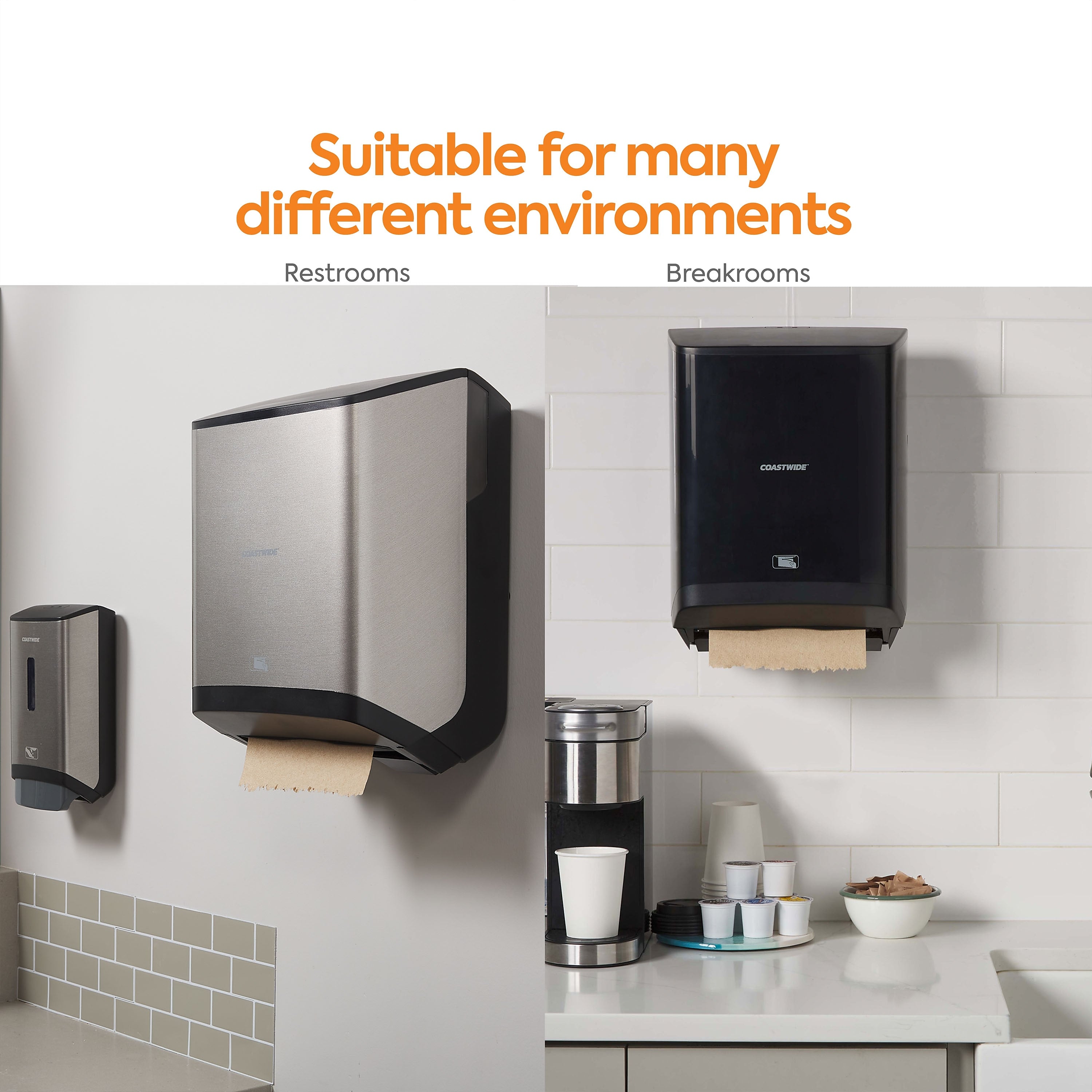 Coastwide Professional™ J-Series Hardwound Paper Towels, 1-ply, 800 ft./Roll, 6 Rolls/Carton