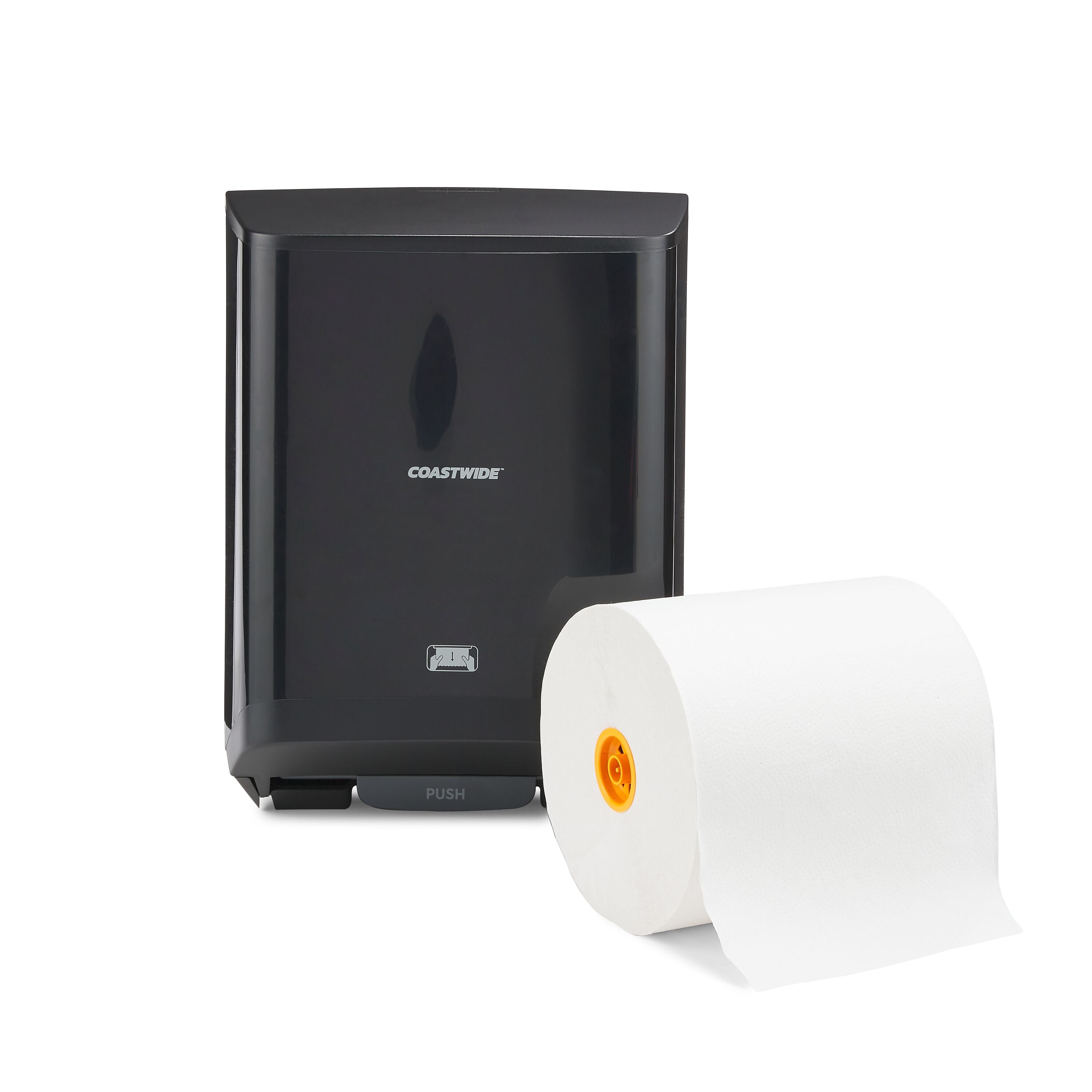 Coastwide Professional J-Series Manual Hardwound Paper Towel Dispenser, Black