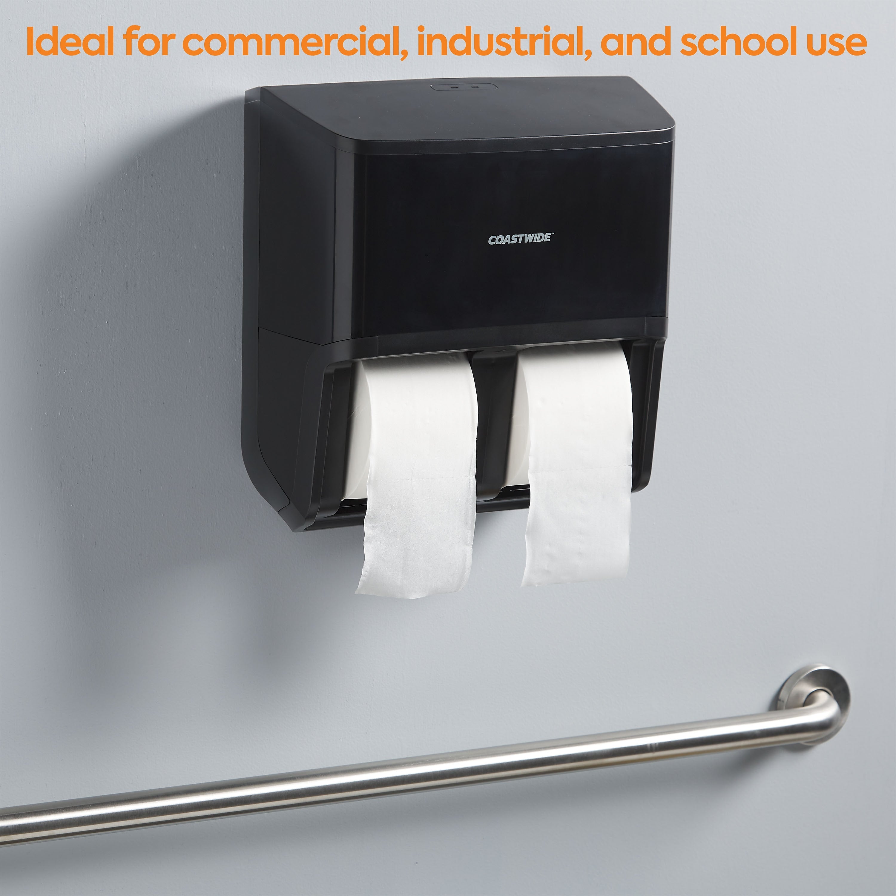 Coastwide Professional™ J-Series Quad Bath Tissue Dispenser, Black