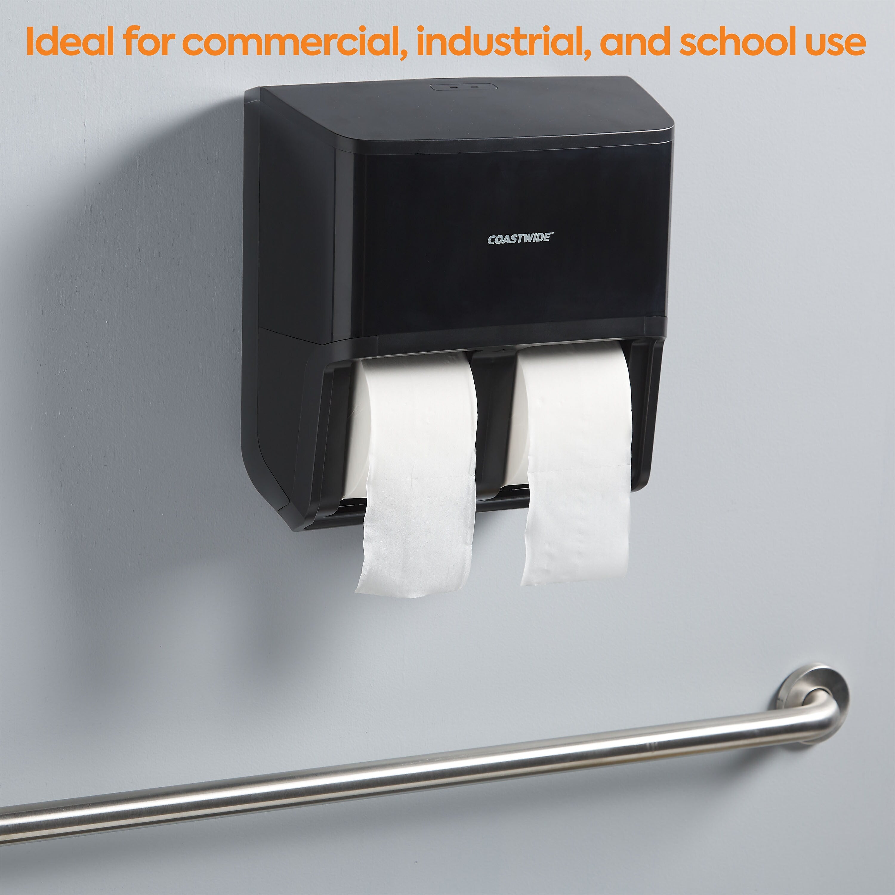 Coastwide Professional™ J-Series Quad Bath Tissue Dispenser, Black