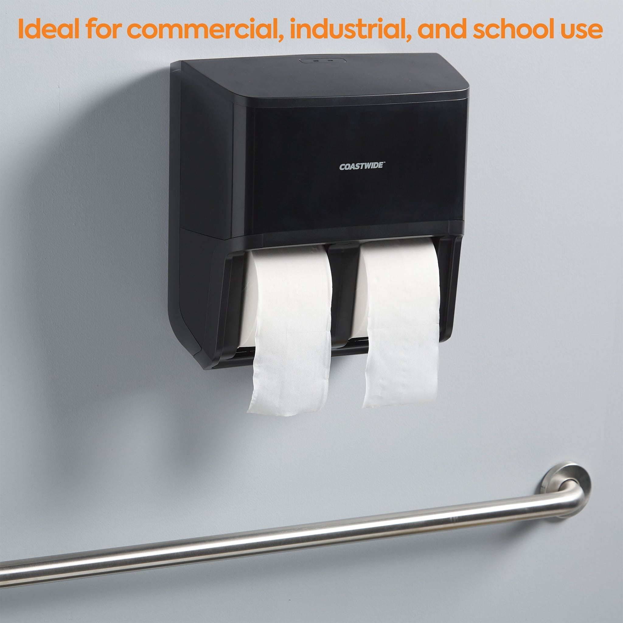 Coastwide Professional™ J-Series Quad Bath Tissue Dispenser, Black