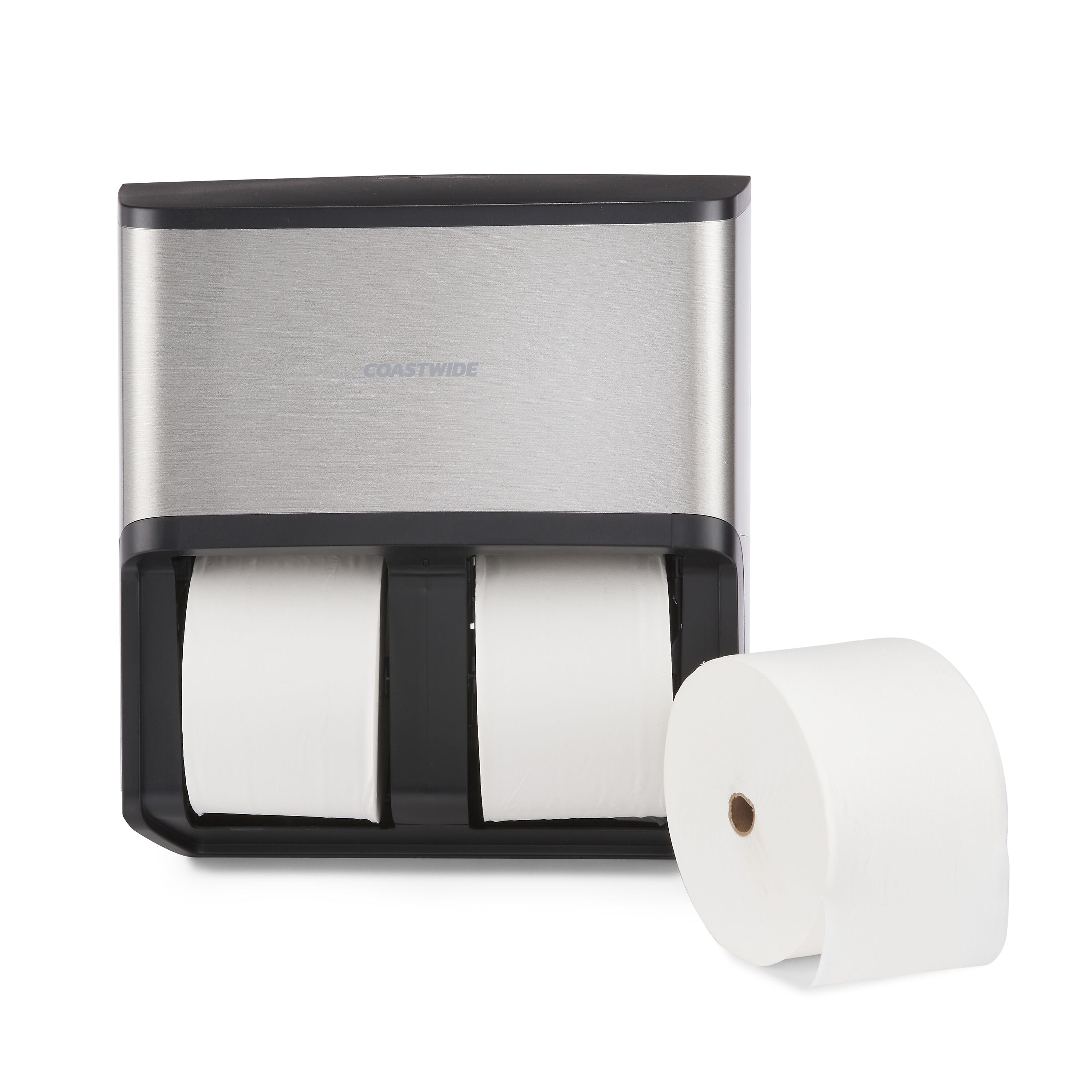 Coastwide Professional™ J-Series Quad Bath Tissue Dispenser, Black/Metallic