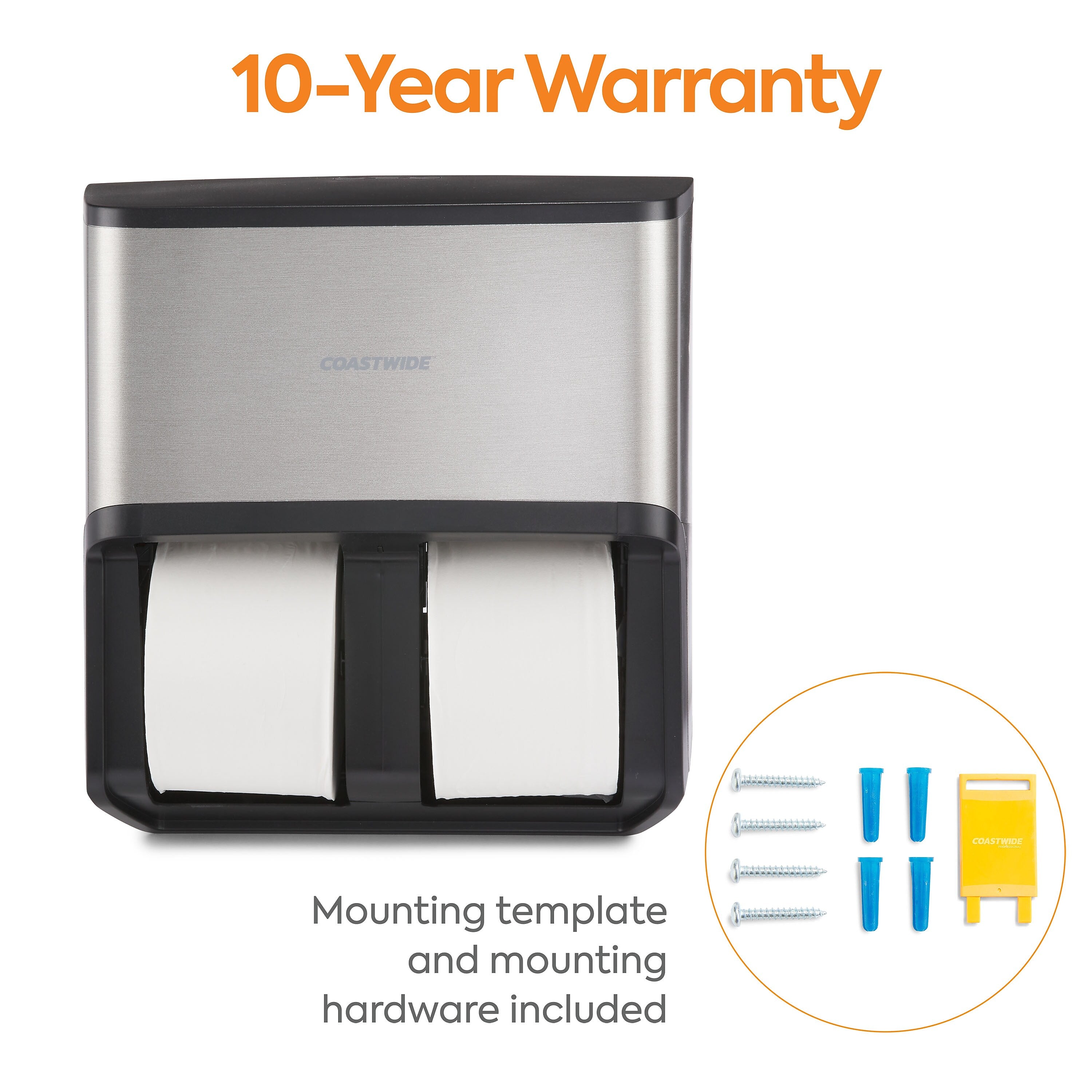 Coastwide Professional™ J-Series Quad Bath Tissue Dispenser, Black/Metallic