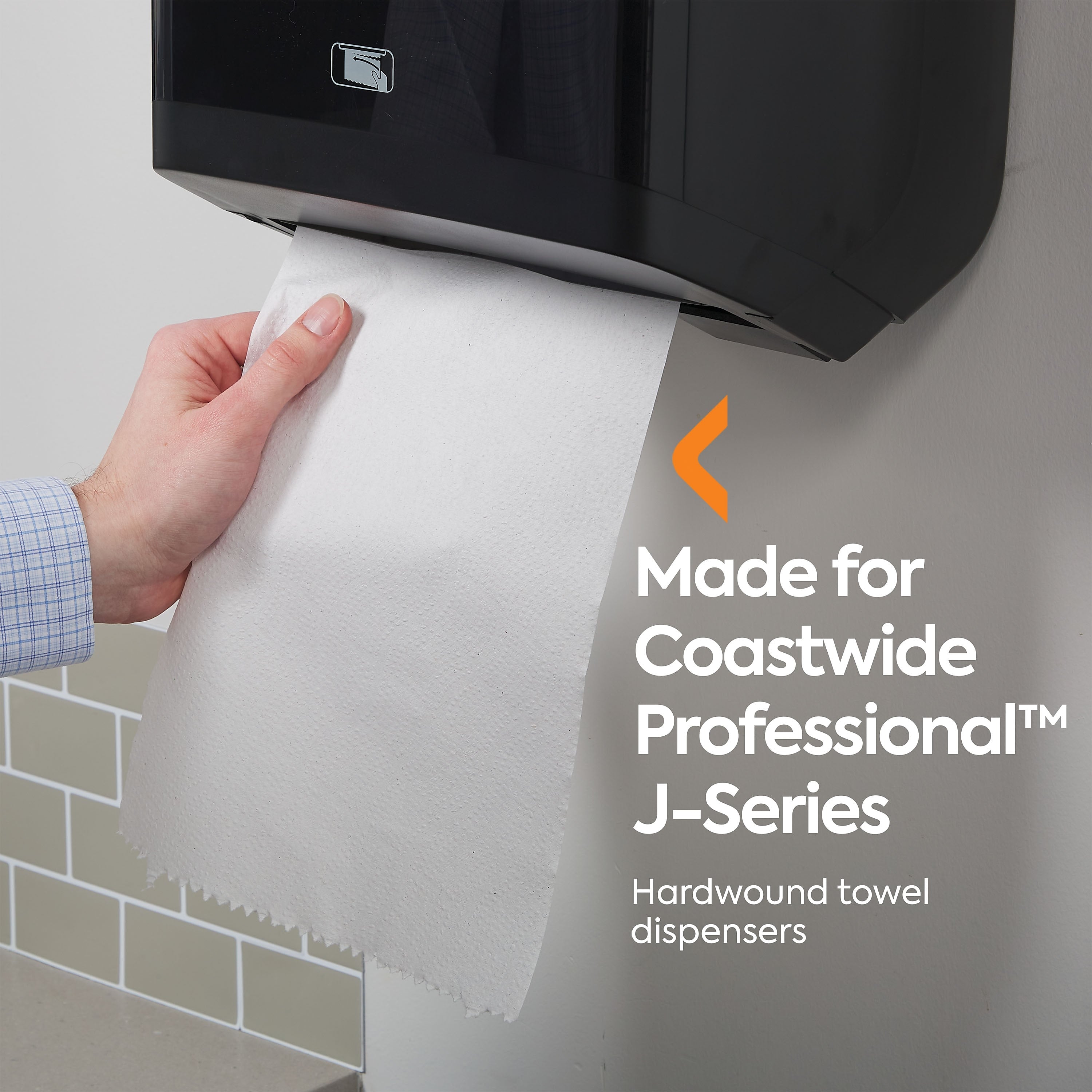 Coastwide Professional™ J-Series Recycled Hardwound Paper Towels, 1-ply, 800 ft./Roll, 6 Rolls/Carton