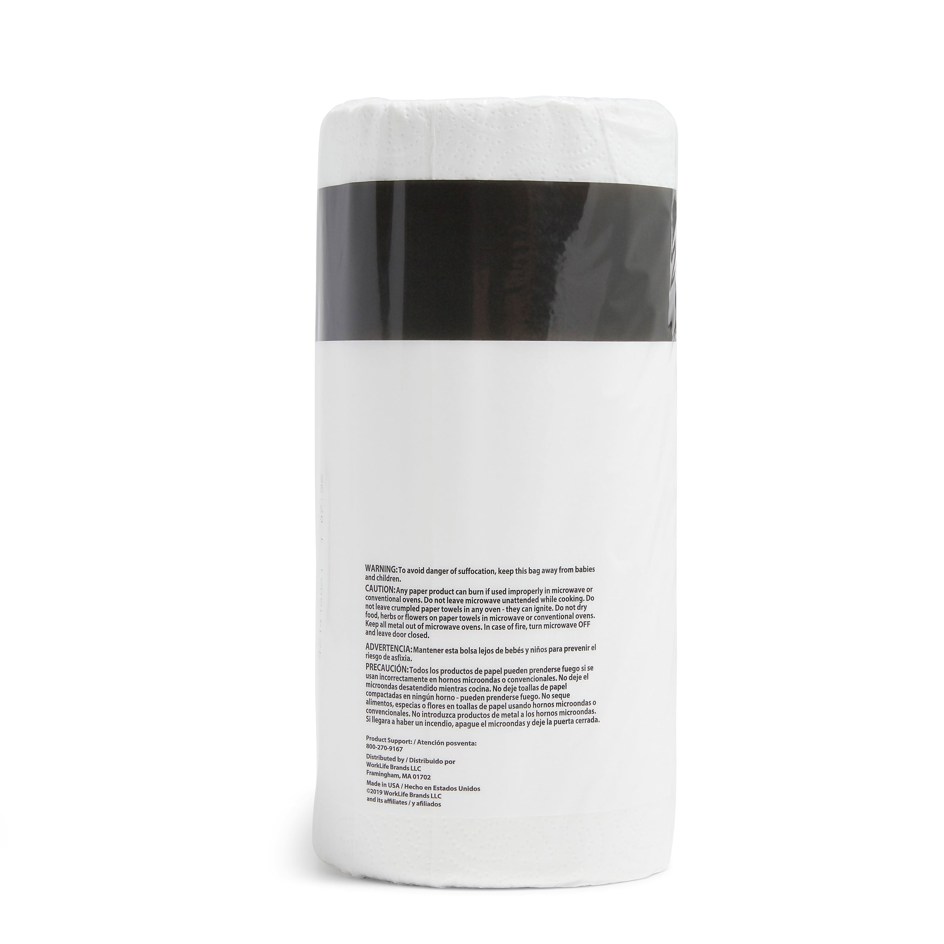 Coastwide Professional Jumbo Kitchen Rolls Paper Towel, 2-Ply, White, 250 Sheets/Roll, 12 Rolls/Carton