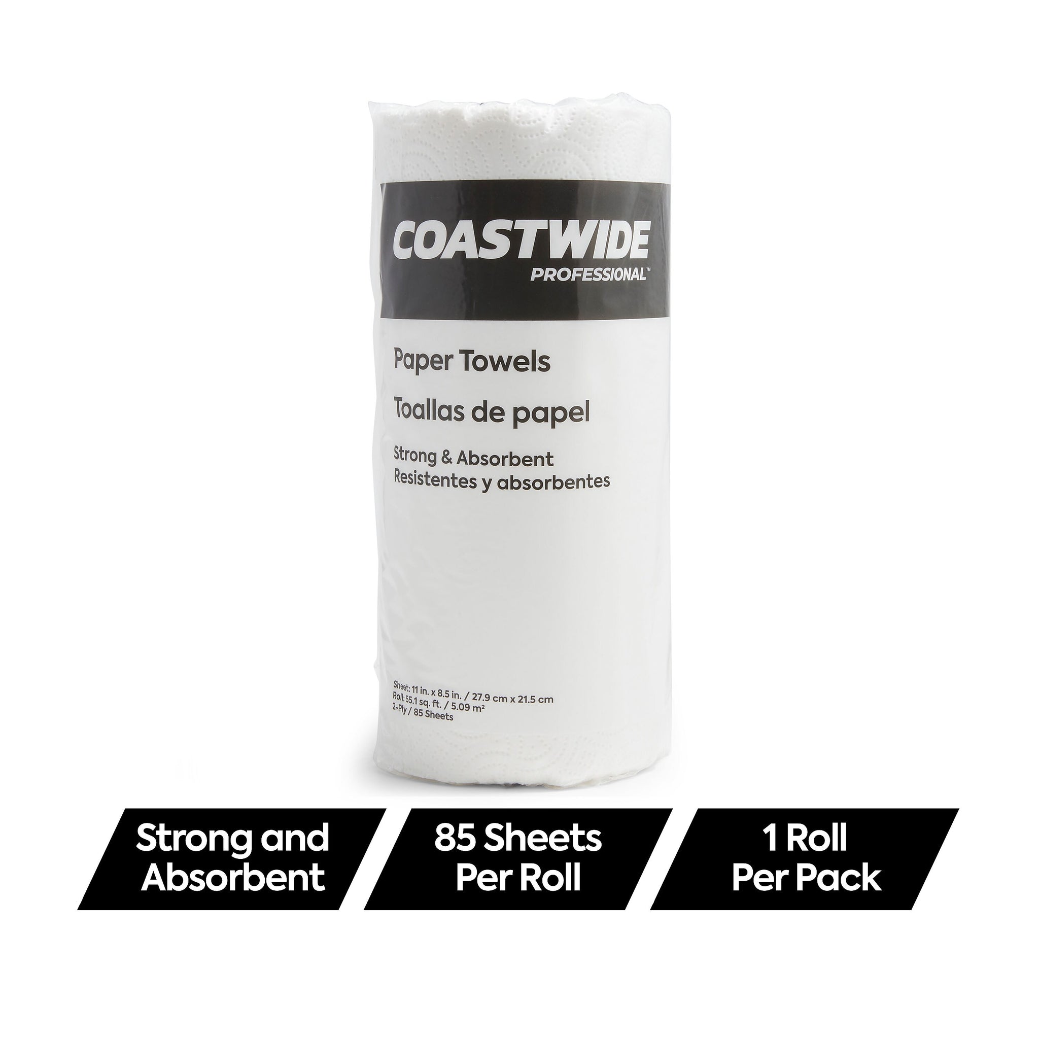 Coastwide Professional™ Kitchen Rolls Paper Towels, 2-Ply, 85 Sheets/Roll