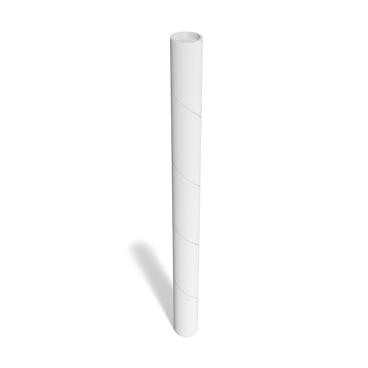 Coastwide Professional Mailing Tube with End Cap, 2" x 24", White, 12/Pack